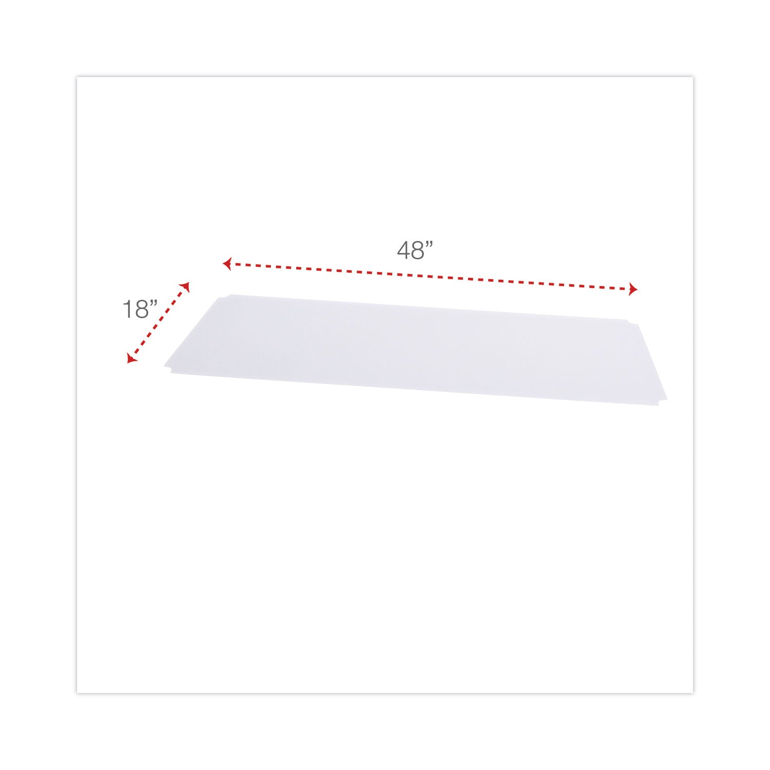 Shelf Liners For Wire Shelving, Clear Plastic, 48w x 18d, 4/Pack -