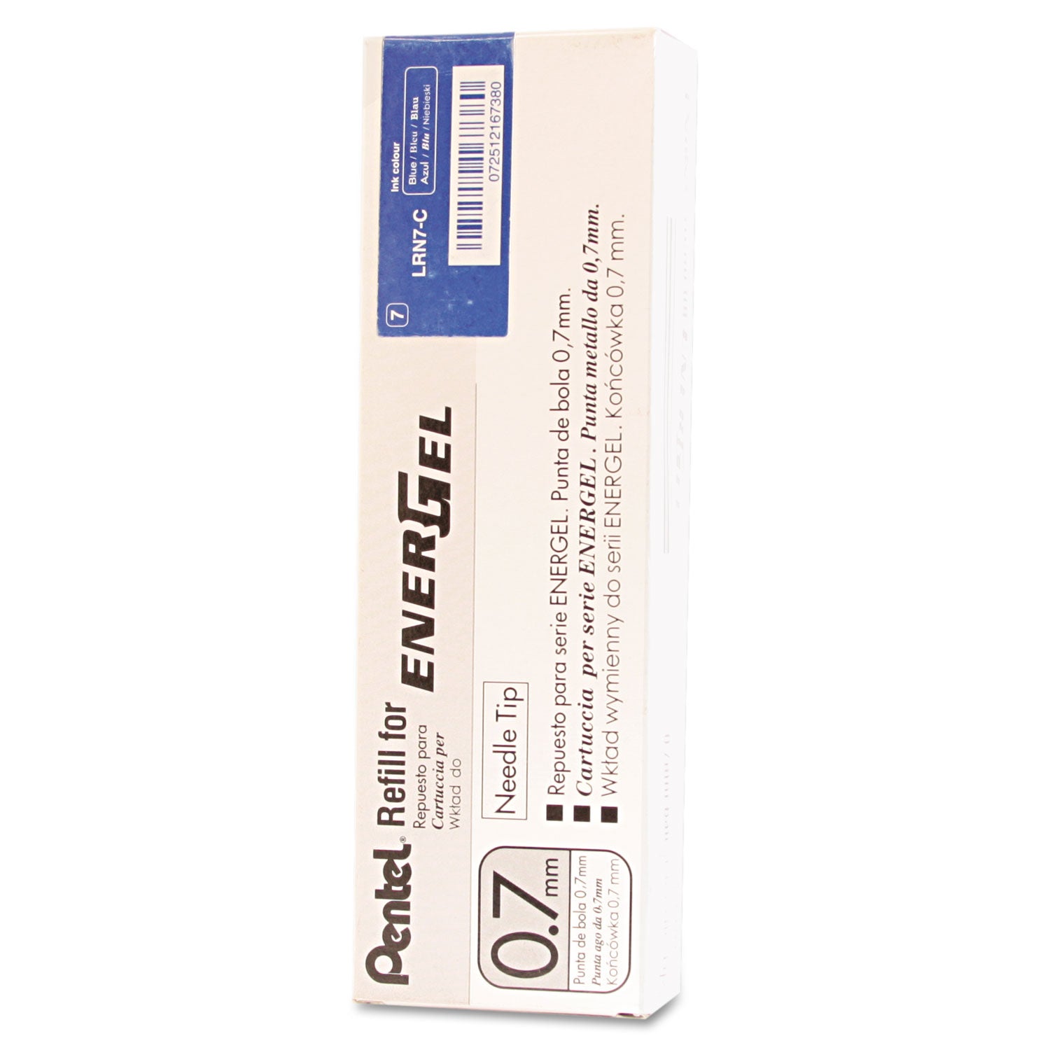 Refill for Pentel EnerGel Retractable Liquid Gel Pens, Medium Needle Tip, Blue Ink -
