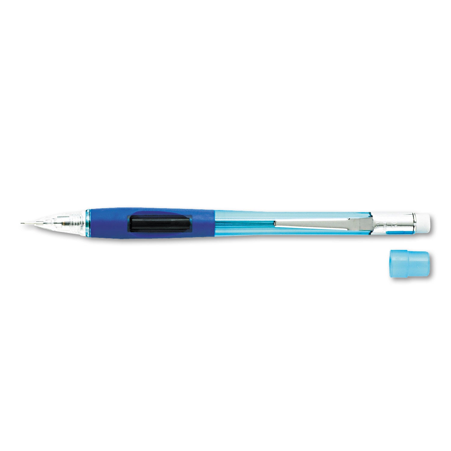 Quicker Clicker Mechanical Pencil, 0.5 mm, HB (#2), Black Lead, Transparent Blue Barrel -