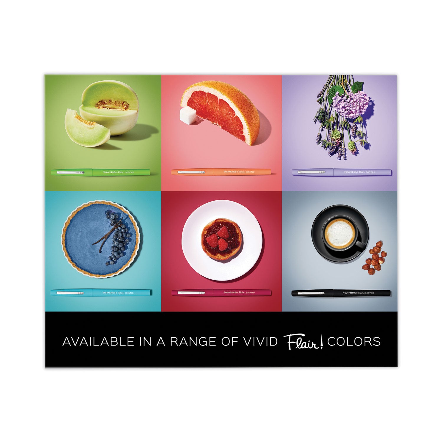 flair-scented-felt-tip-porous-point-pen-stick-medium-07-mm-assorted-ink-and-barrel-colors-6-pack_pap2125407 - 2