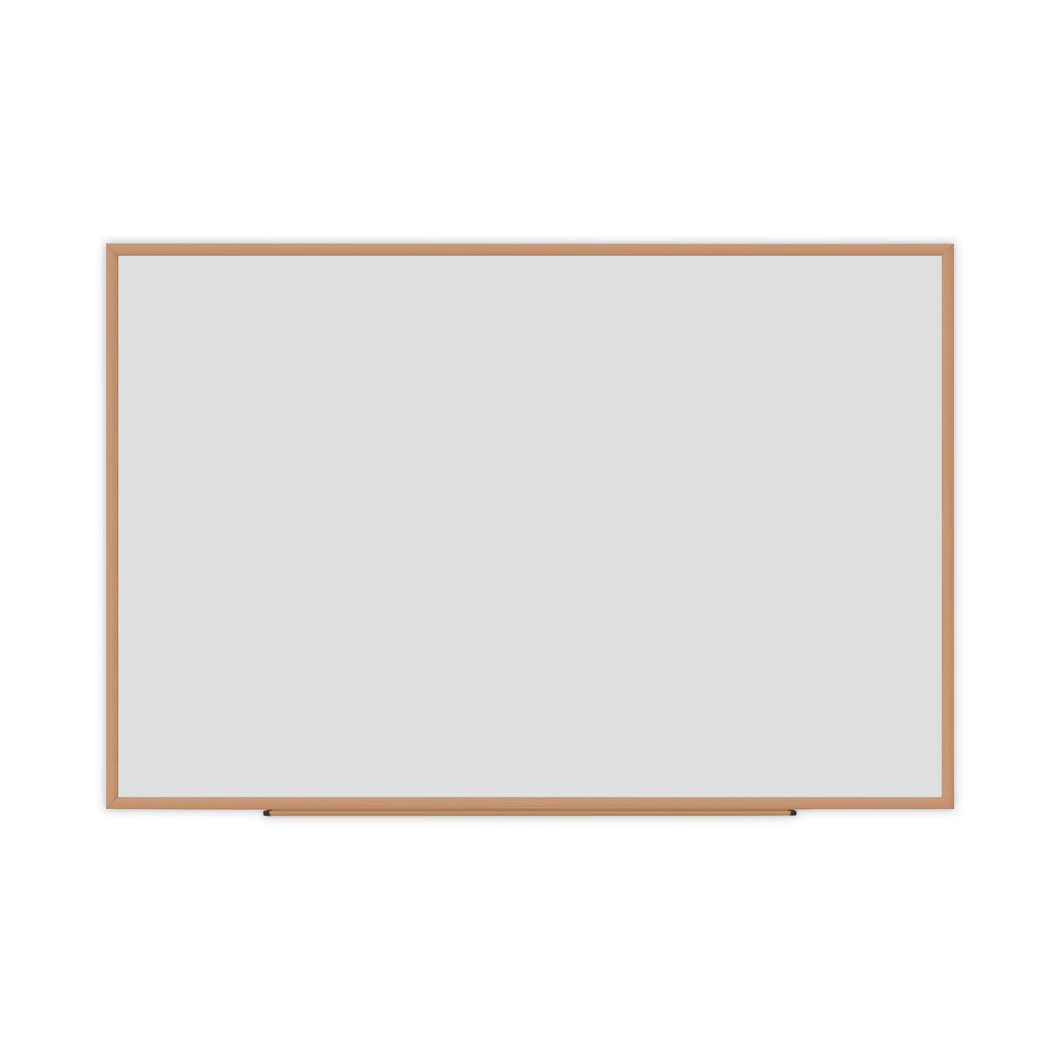 Deluxe Melamine Dry Erase Board, 72 x 48, Melamine White Surface, Oak Fiberboard Frame -