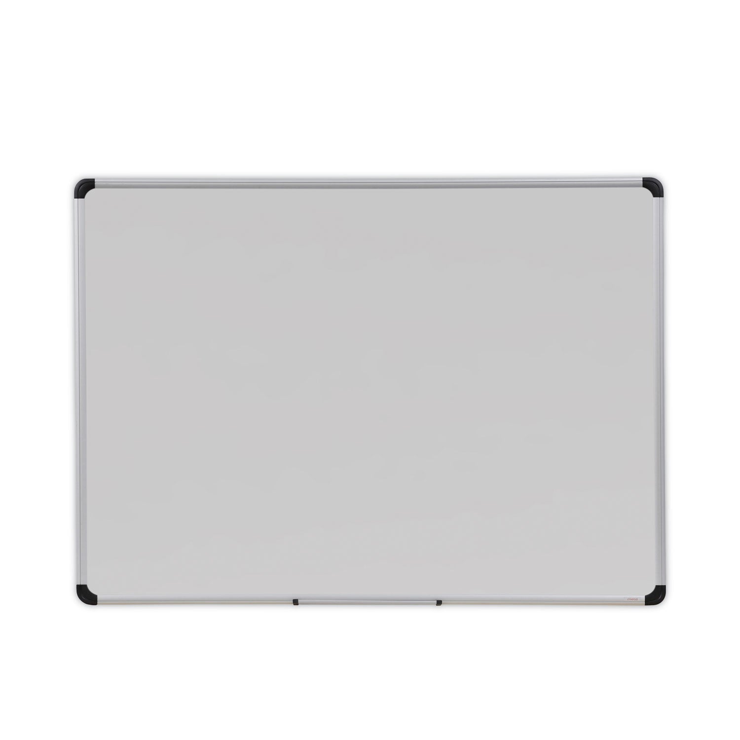 Deluxe Porcelain Magnetic Dry Erase Board, 48 x 36, White Surface, Silver/Black Aluminum Frame -