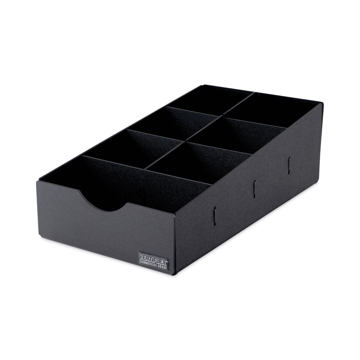 Condiment Caddy, 7 Compartments, 8.75 x 16 x 5.25, Black -