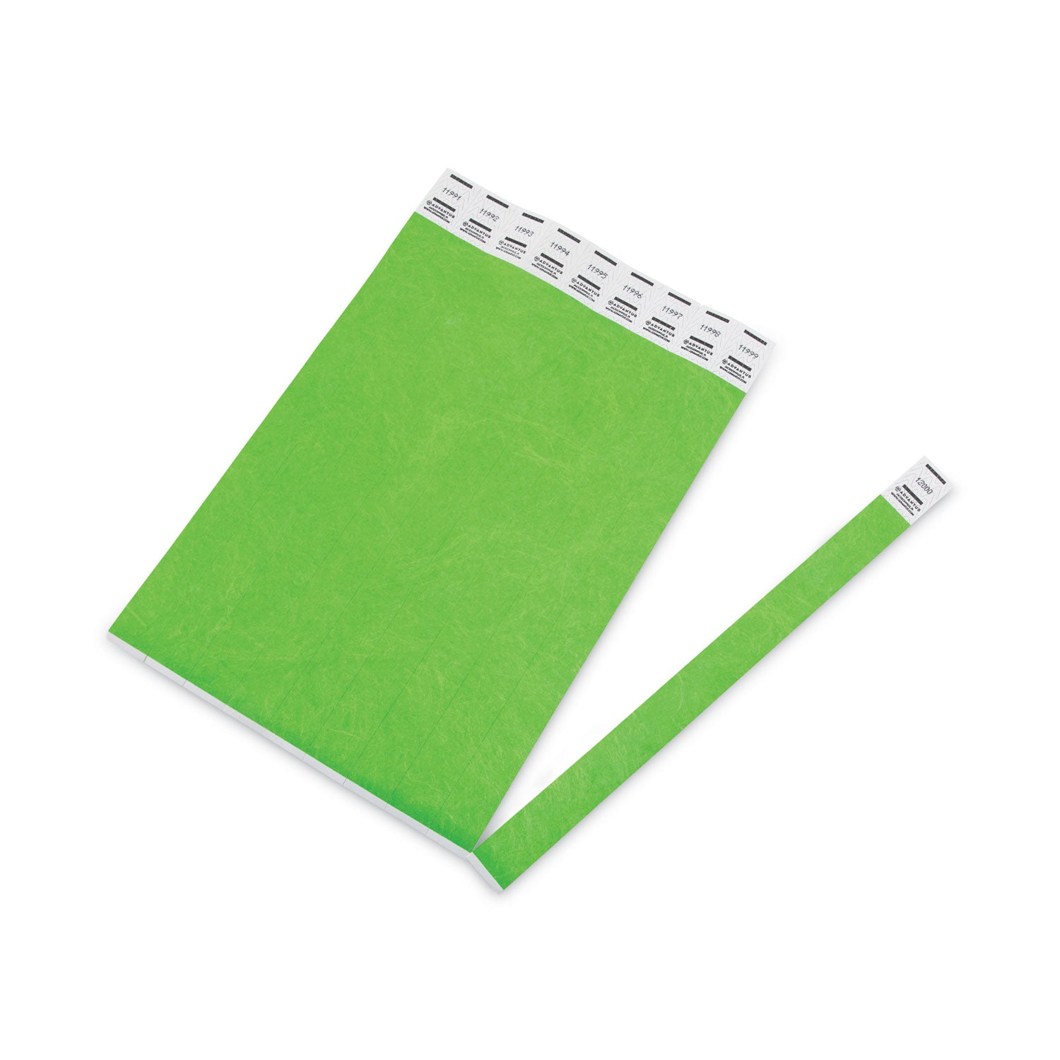 crowd-management-wristbands-sequentially-numbered-975-x-075-neon-green-500-pack_avt91122 - 1