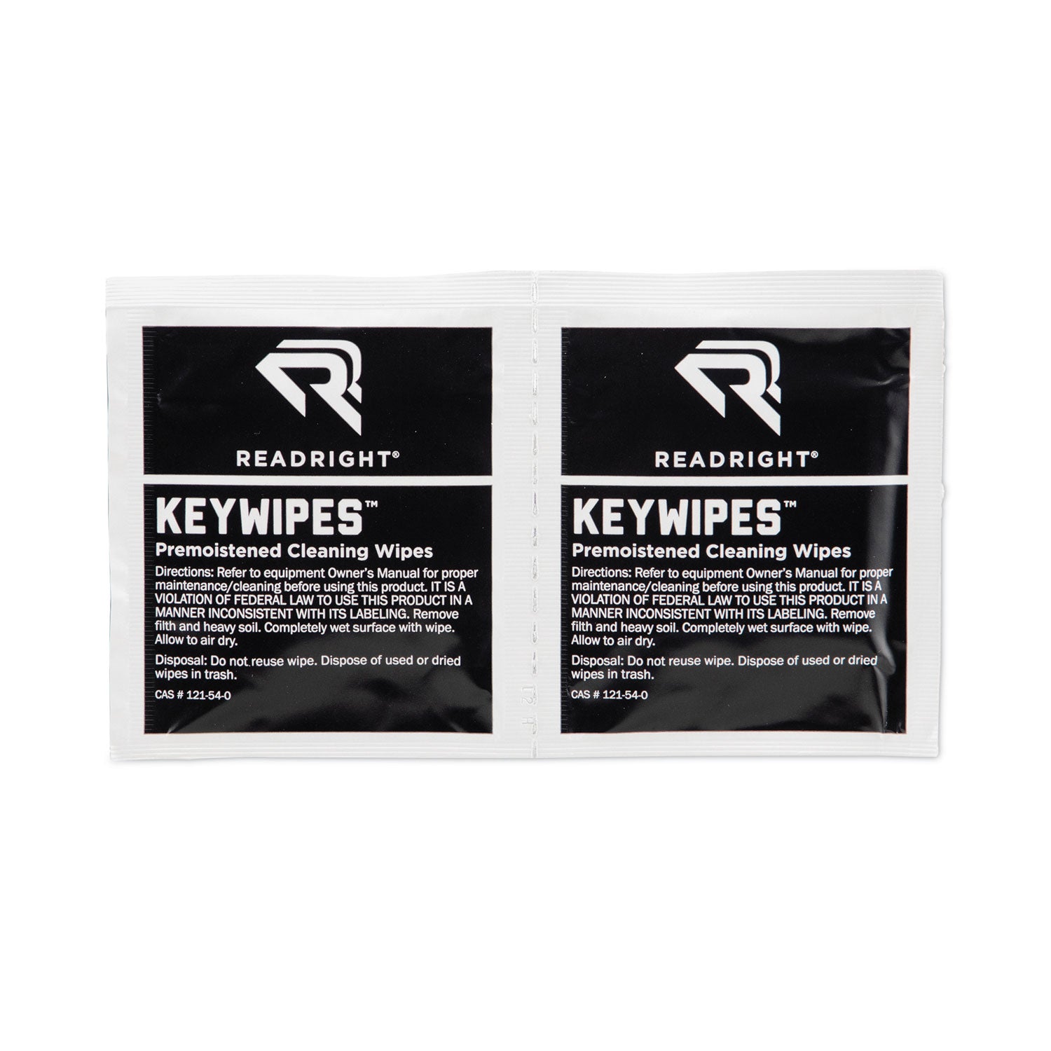 KeyWipes Keyboard Wet Wipes, 6.88 x 5, Unscented, 18/Box -
