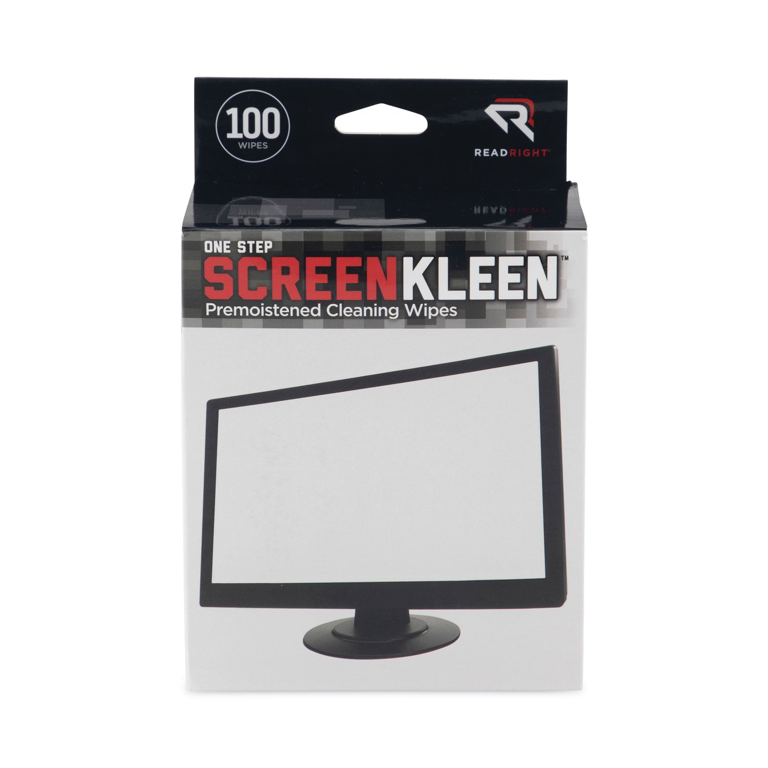 OneStep CRT Screen Cleaning Pads, Cloth, 5 x 5, Unscented, White, 100/Box -