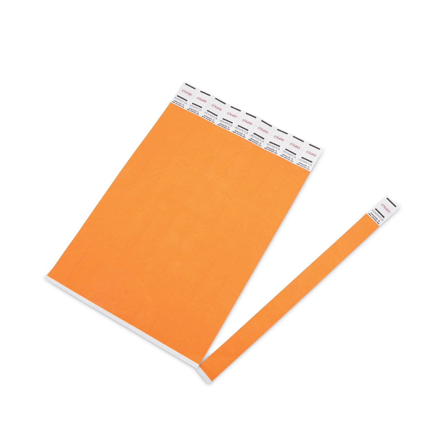 crowd-management-wristbands-sequentially-numbered-975-x-075-neon-orange-500-pack_avt91120 - 1