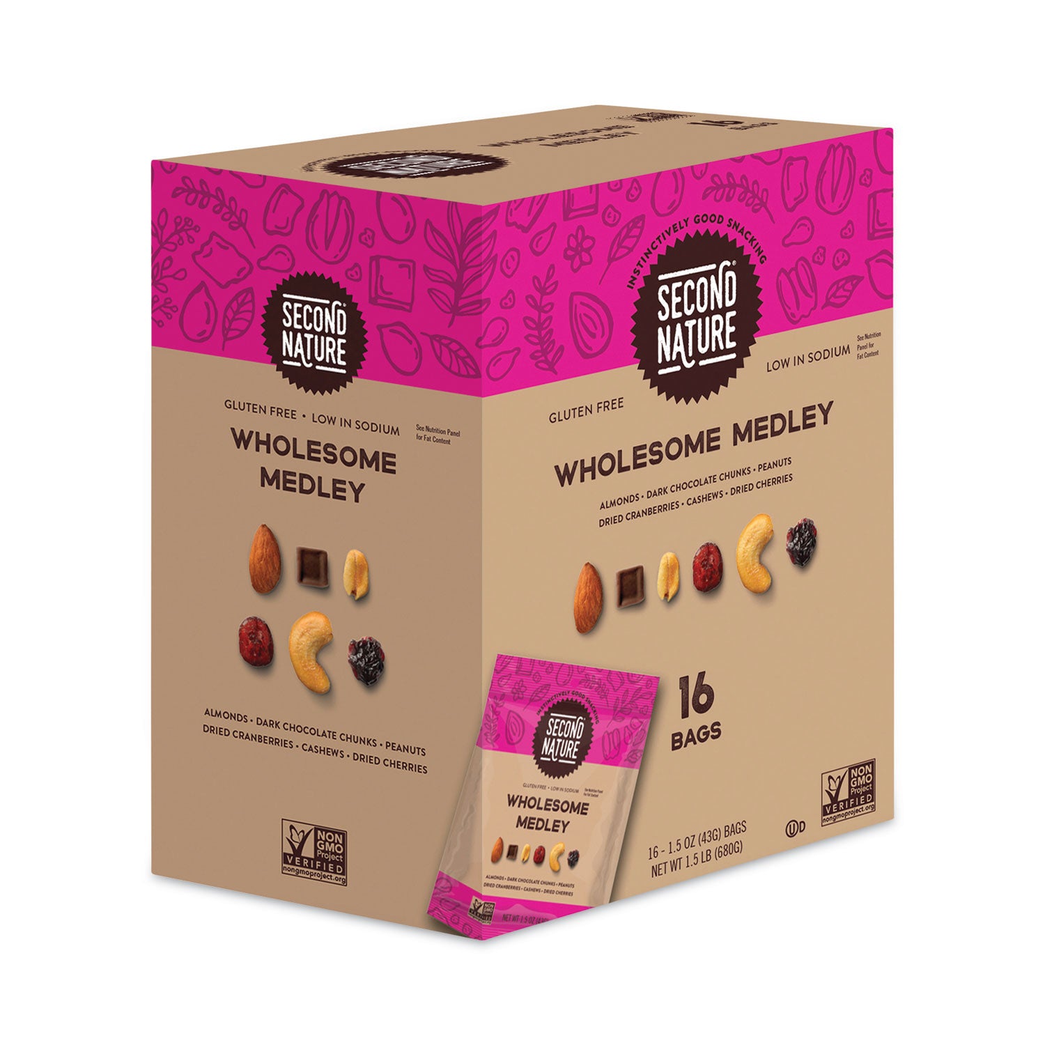 wholesome-medley-trail-mix-15-oz-bag-16-bags-carton-ships-in-1-3-business-days_grr28800013 - 1