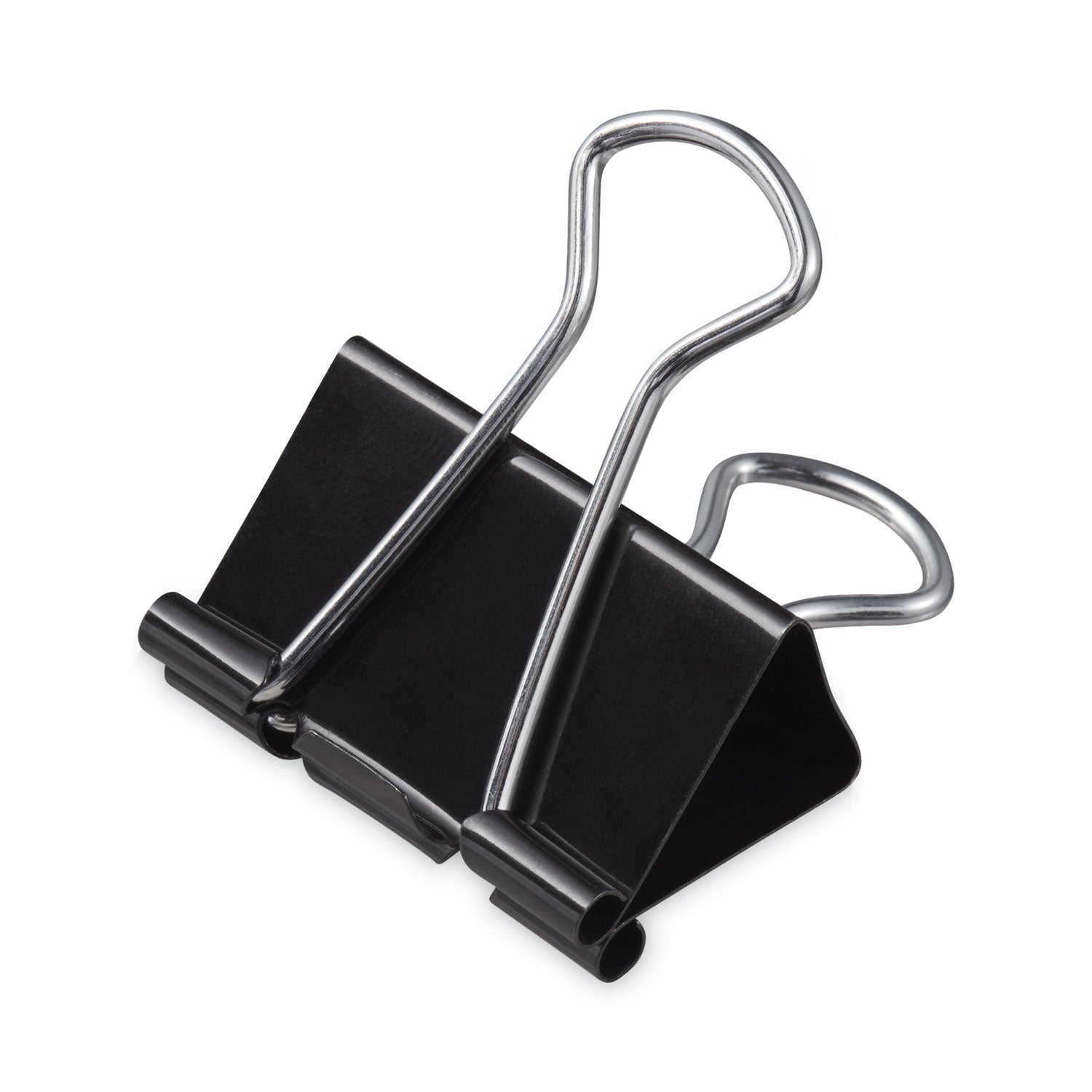 Binder Clips, Mini, Black/Silver, 12/Box -