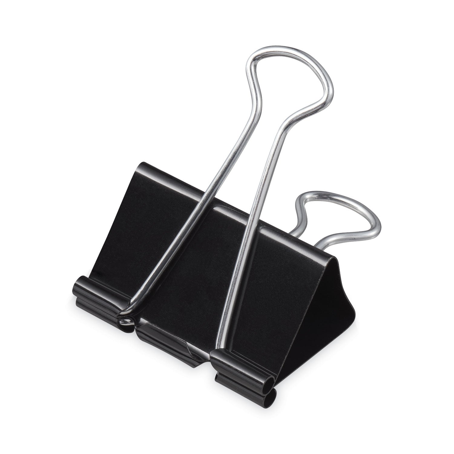 Binder Clip Zip-Seal Bag Value Pack, Mini, Black/Silver, 144/Pack -