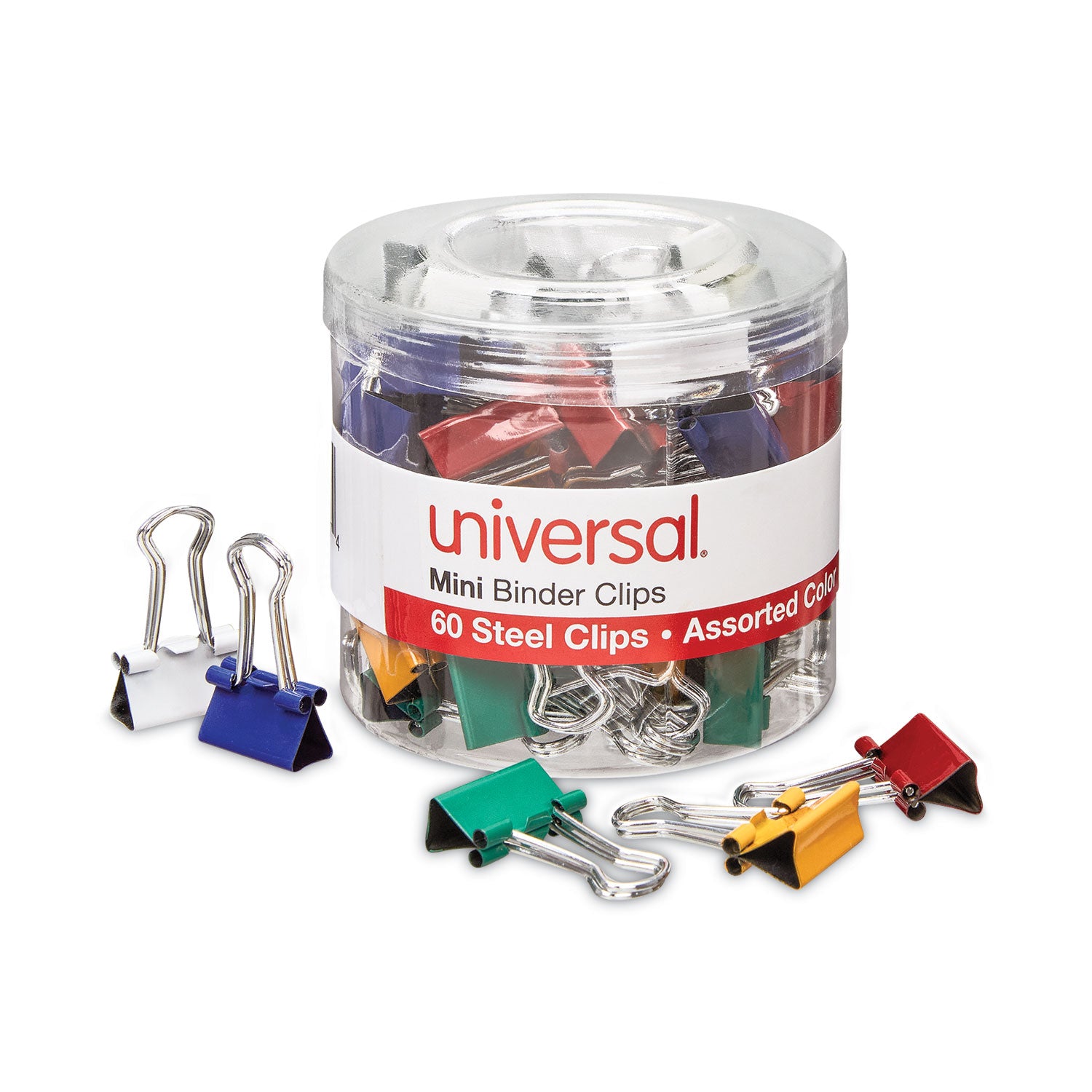 binder-clips-with-storage-tub-mini-assorted-colors-60-pack_unv31027 - 2