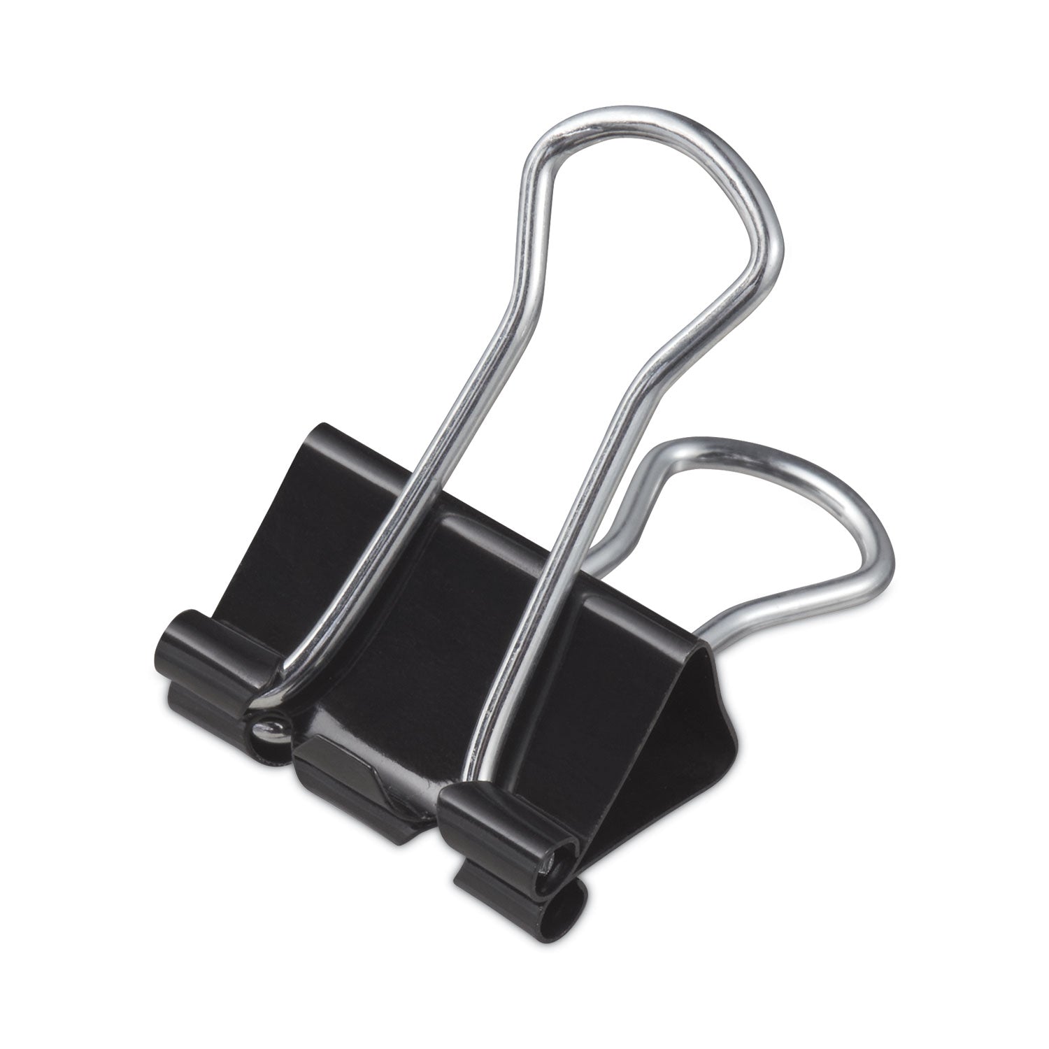 Binder Clips, Small, Black/Silver, 12/Box -