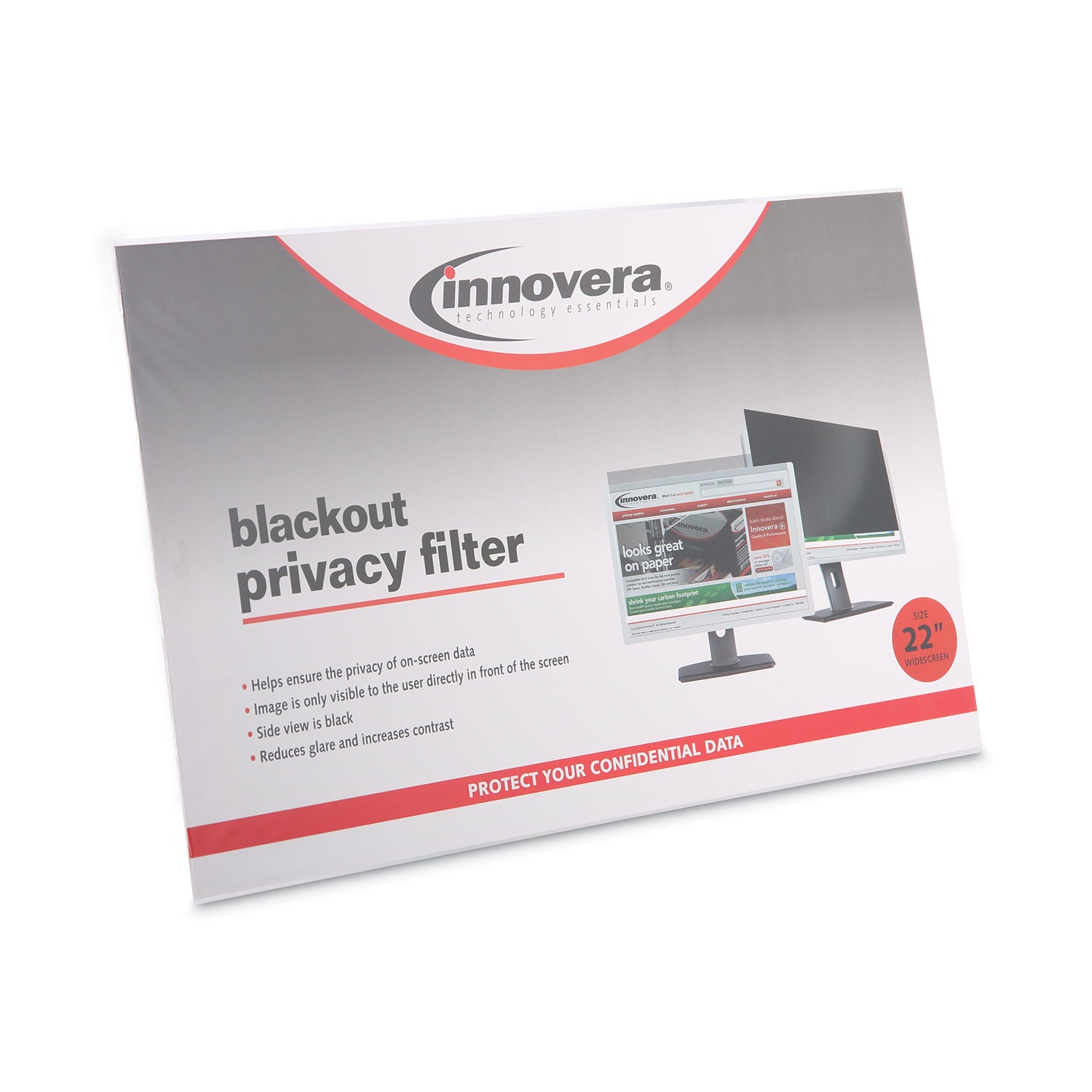 Blackout Privacy Filter for 22" Widescreen Flat Panel Monitor, 16:10 Aspect Ratio -