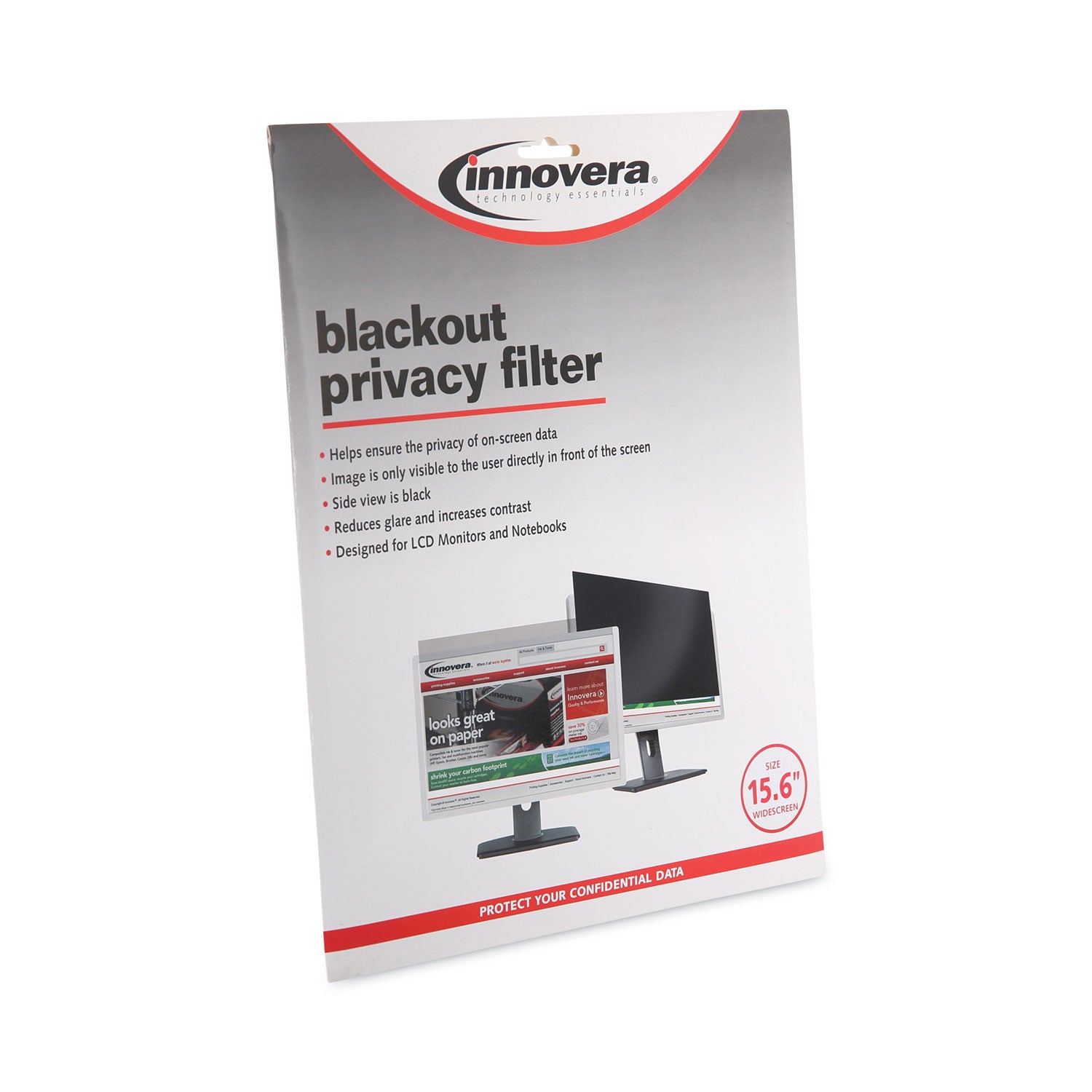 Blackout Privacy Filter for 15.6" Widescreen Laptop, 16:9 Aspect Ratio -