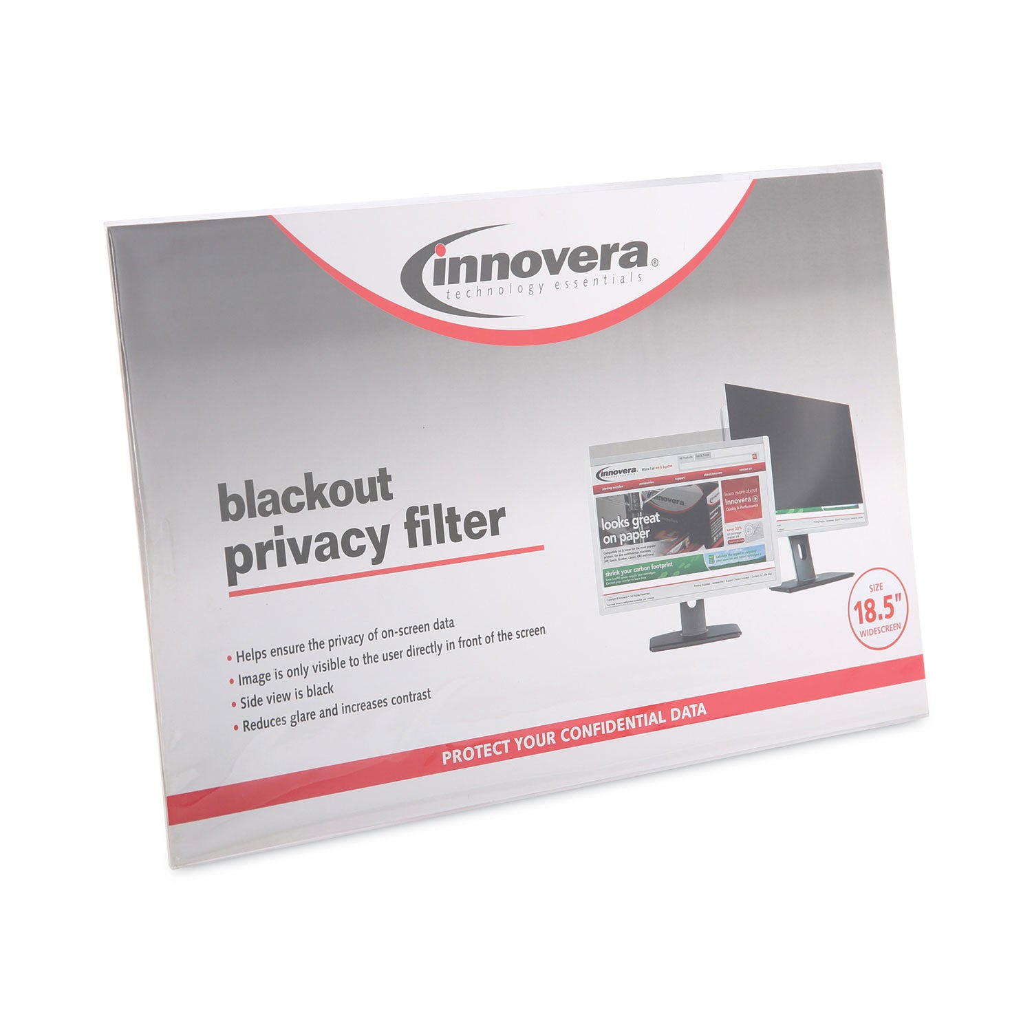 Blackout Privacy Filter for 18.5" Widescreen Flat Panel Monitor, 16:9 Aspect Ratio -