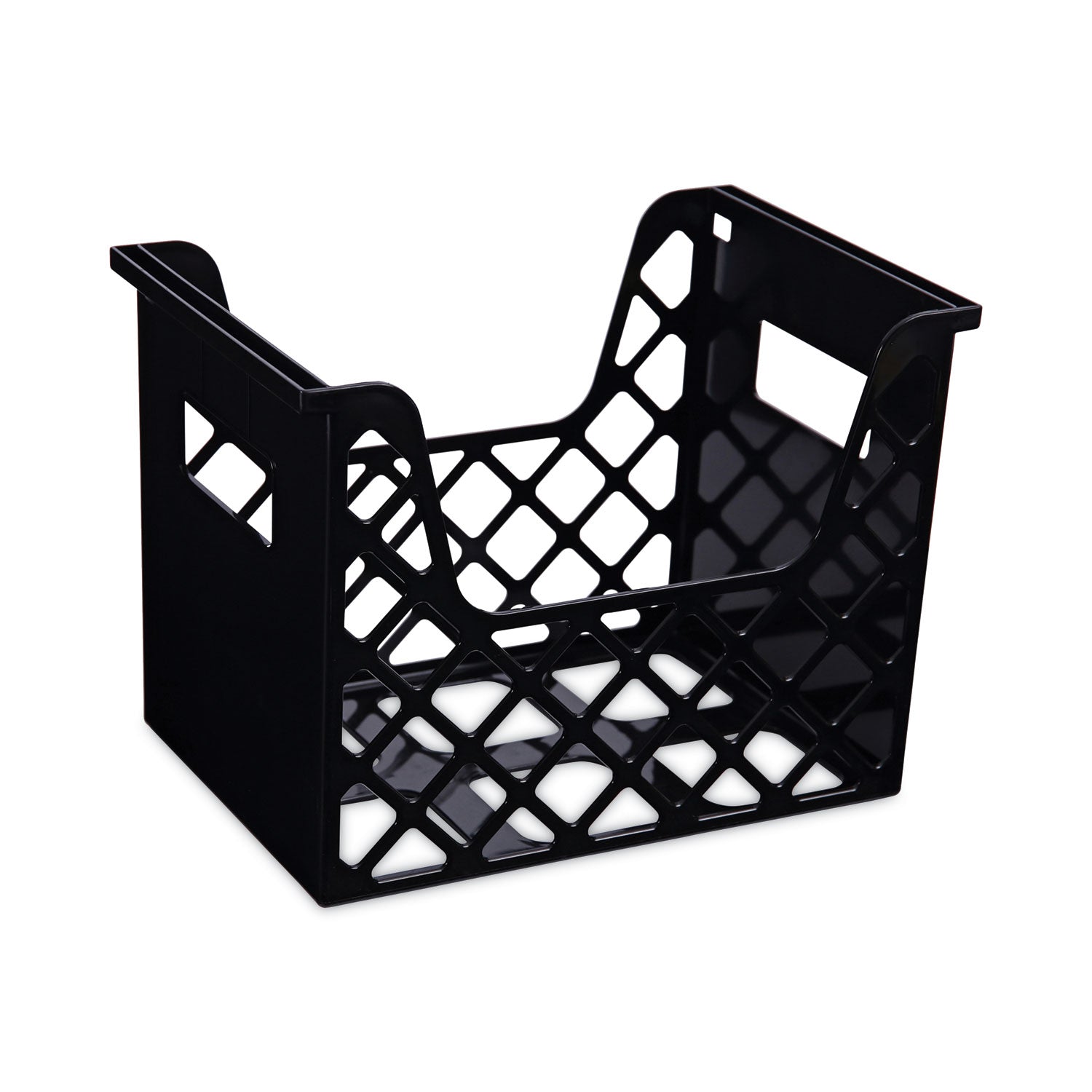 Recycled Extra Capacity Desktop File Holder, Letter Size, 8.5" Long, Black -