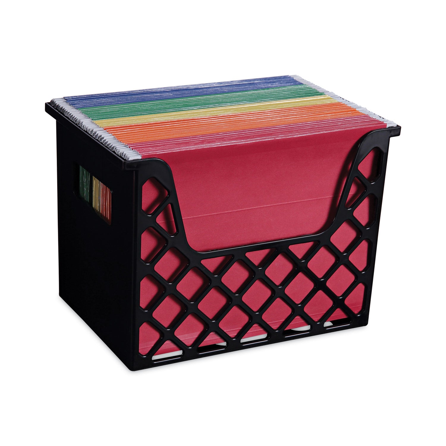 Recycled Extra Capacity Desktop File Holder, Letter Size, 8.5" Long, Black -