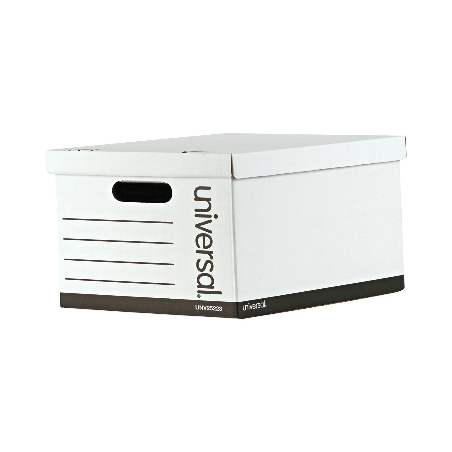 Basic-Duty Economy Record Storage Boxes, Letter/Legal Files, 12" x 15" x 10", White, 10/Carton -