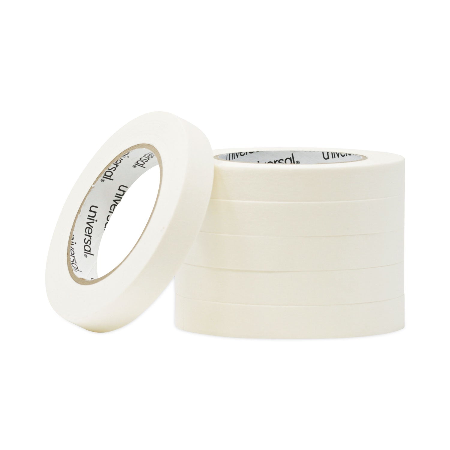 Removable General-Purpose Masking Tape, 3" Core, 18 mm x 54.8 m, Beige, 6/Pack -