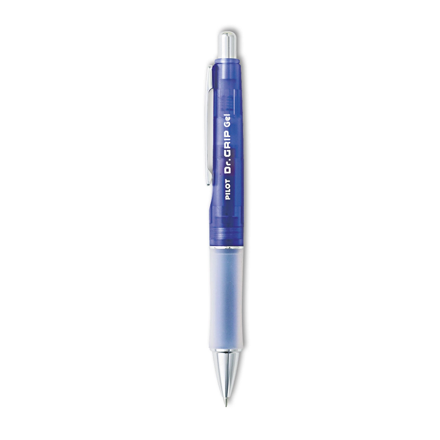 Dr. Grip Gel Pen, Retractable, Fine 0.7 mm, Black Ink, Translucent Purple Barrel -