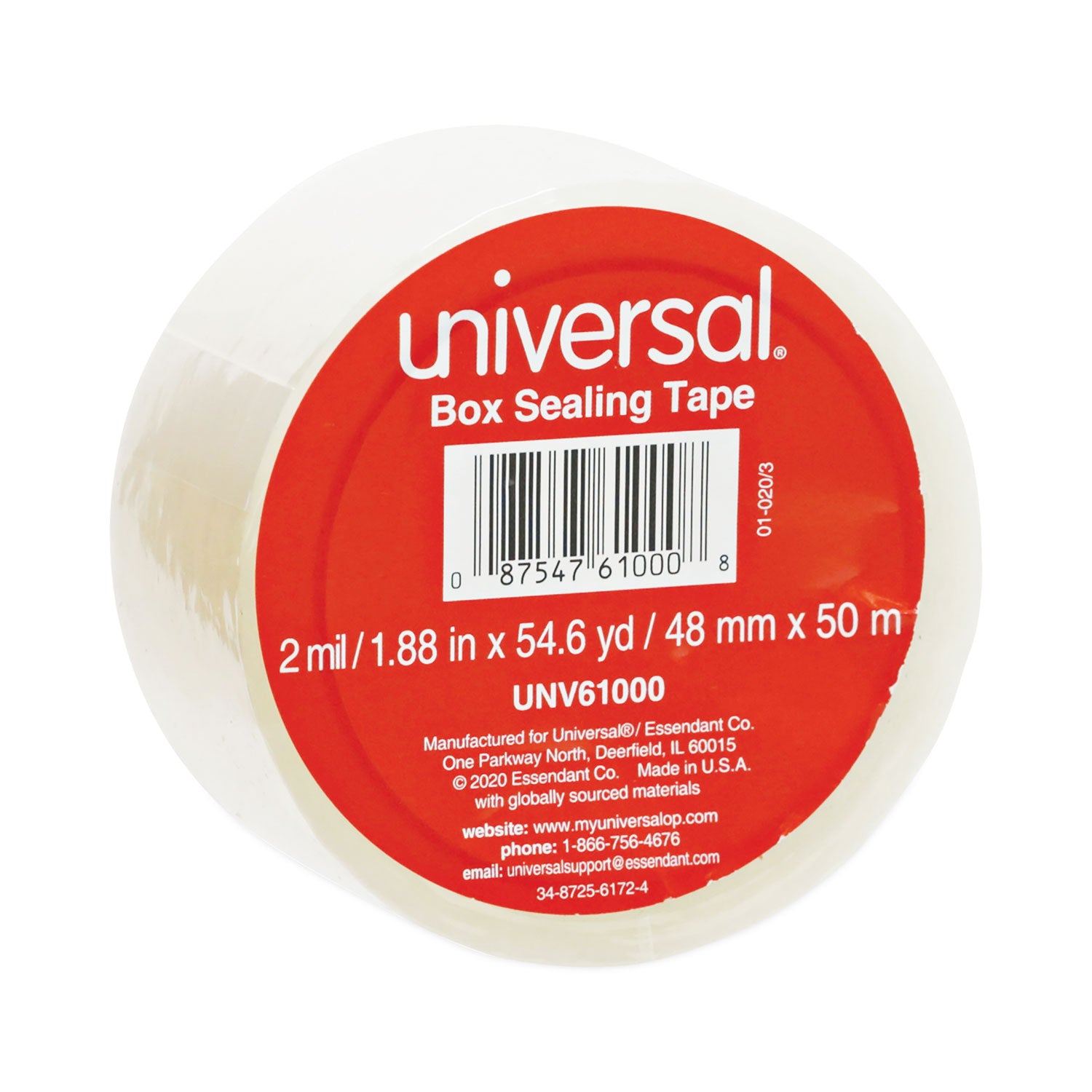 General-Purpose Box Sealing Tape, 3" Core, 1.88" x 54.6 yds, Clear -