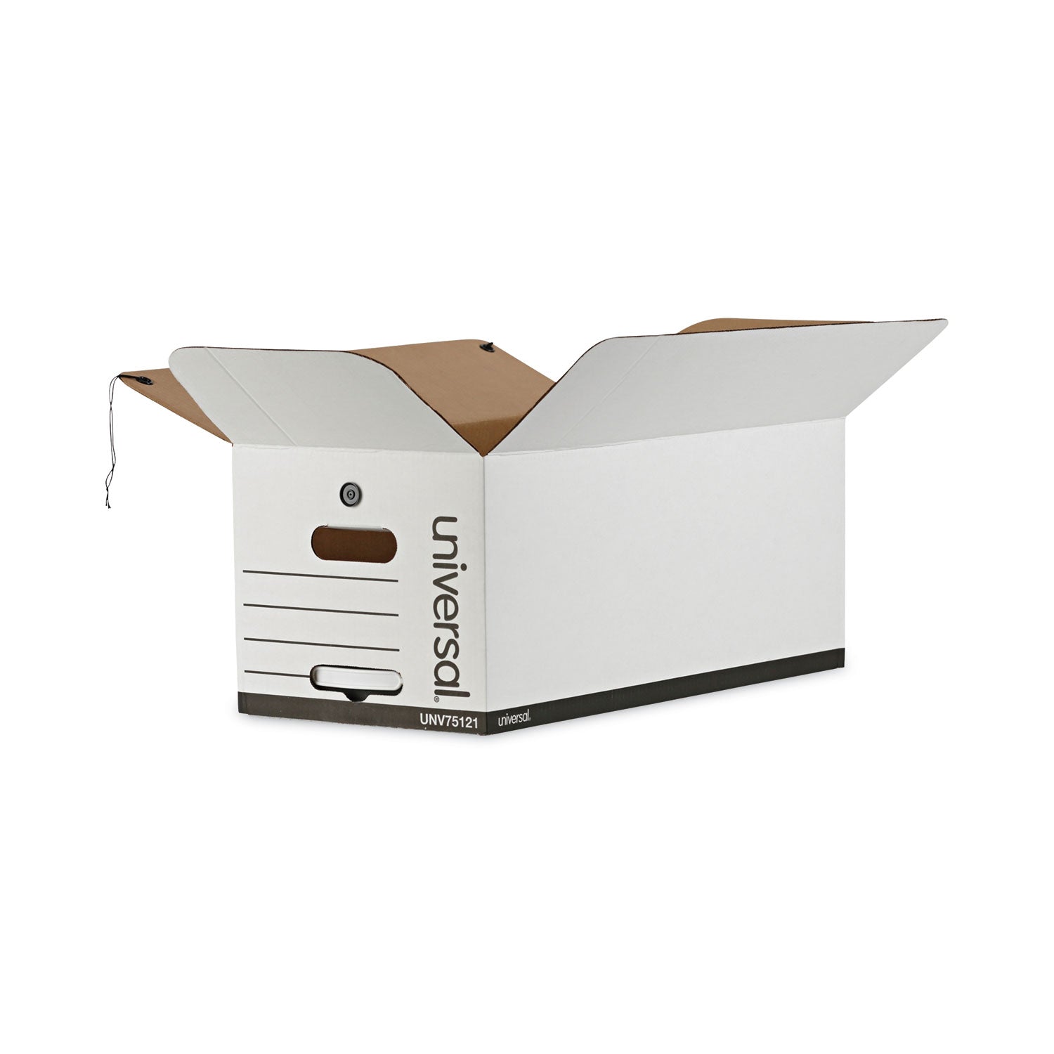 Deluxe Quick Set-up String-and-Button Boxes, Letter Files, White, 12/Carton -