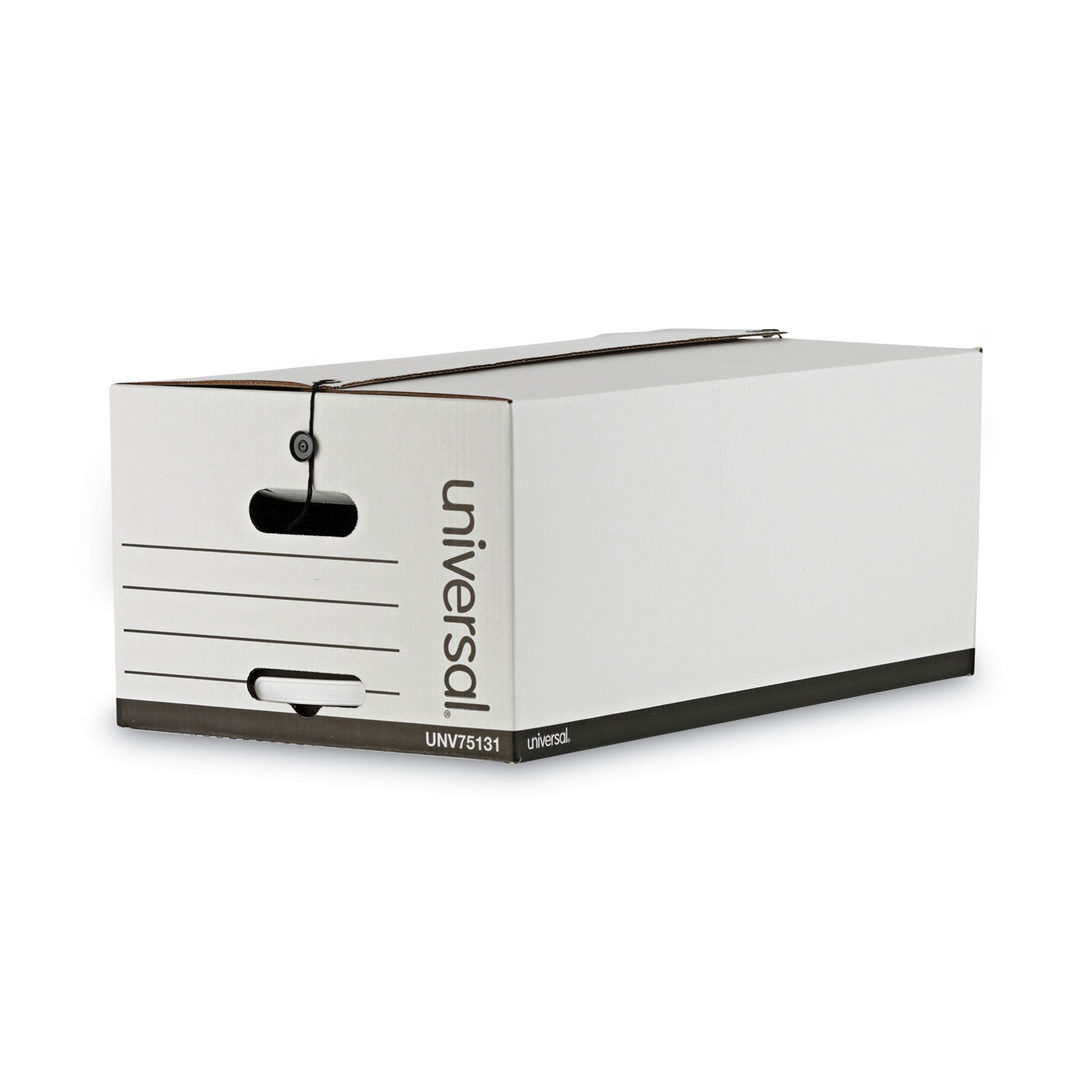 Deluxe Quick Set-up String-and-Button Boxes, Legal Files, White, 12/Carton -