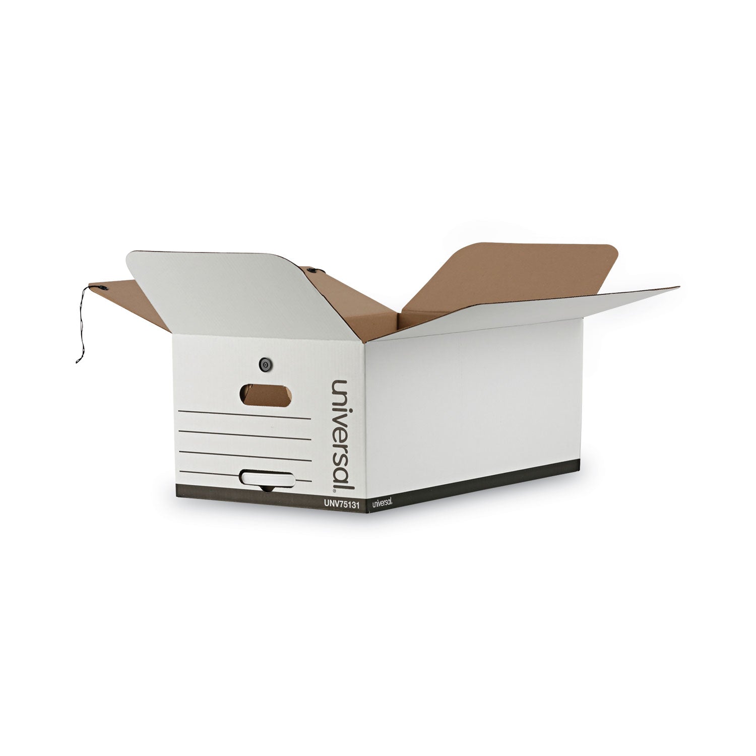 Deluxe Quick Set-up String-and-Button Boxes, Legal Files, White, 12/Carton -