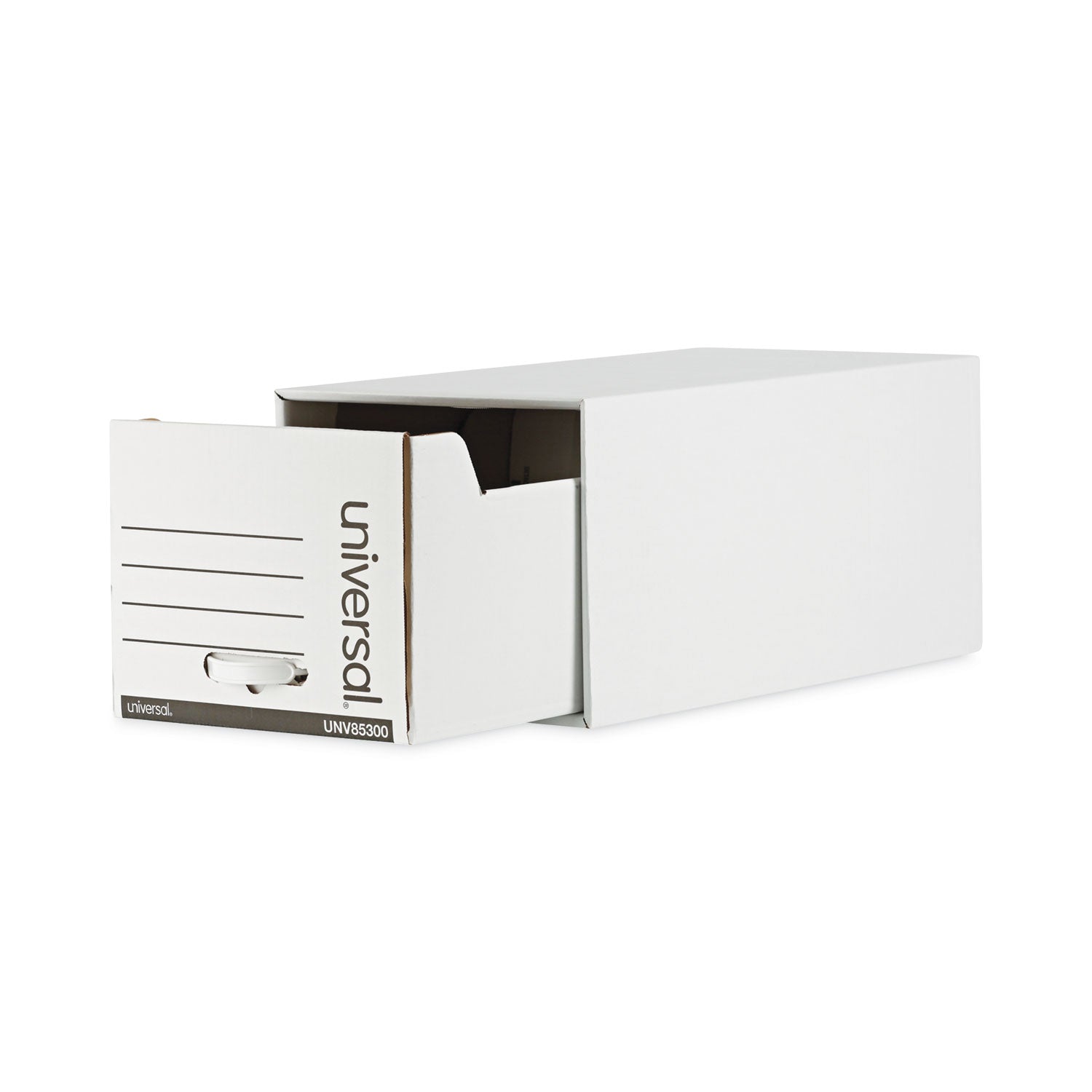 Heavy-Duty Storage Drawers, Letter Files, 14" x 25.5" x 11.5", White, 6/Carton -