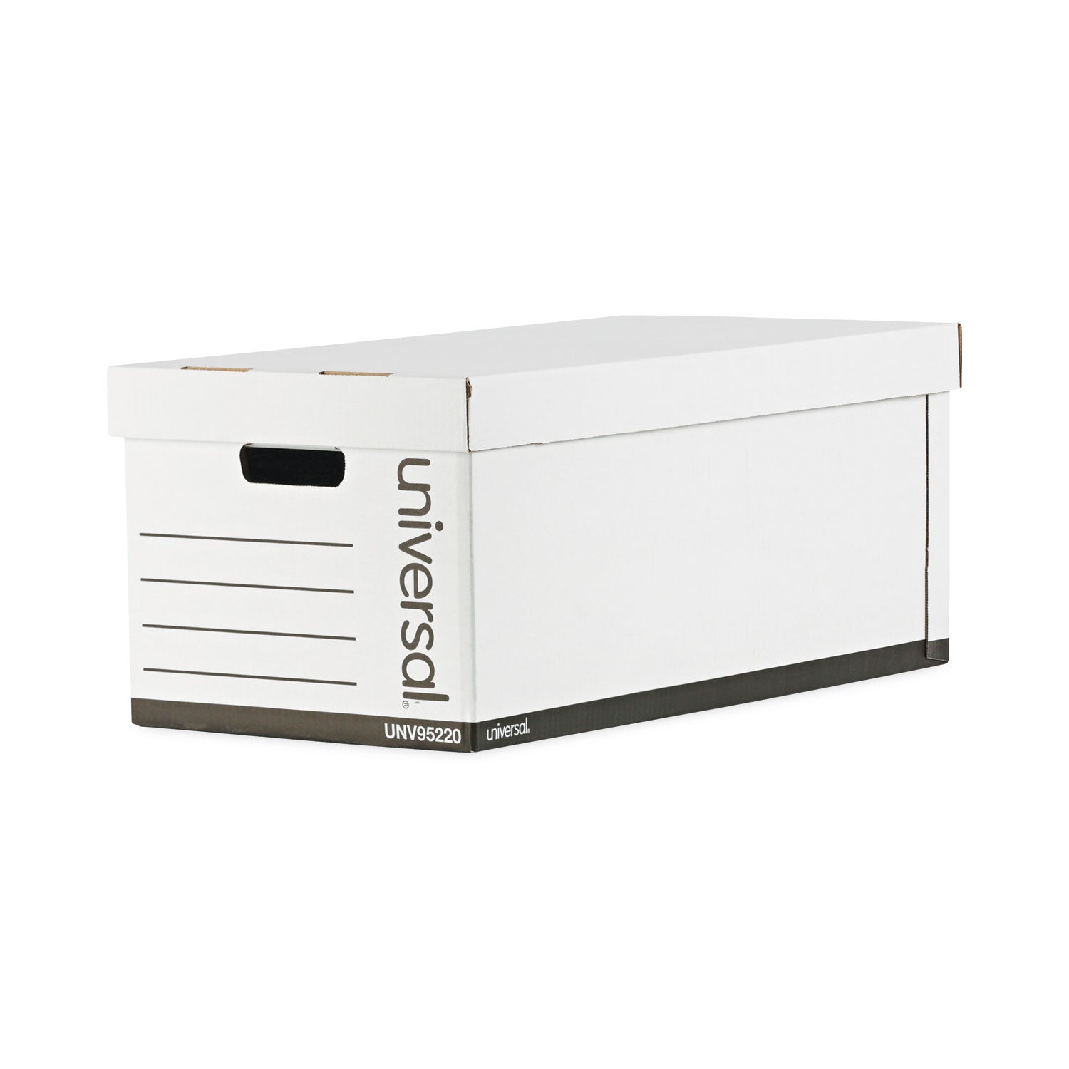 Medium-Duty Easy Assembly Storage Box, Letter Files, White, 12/Carton -