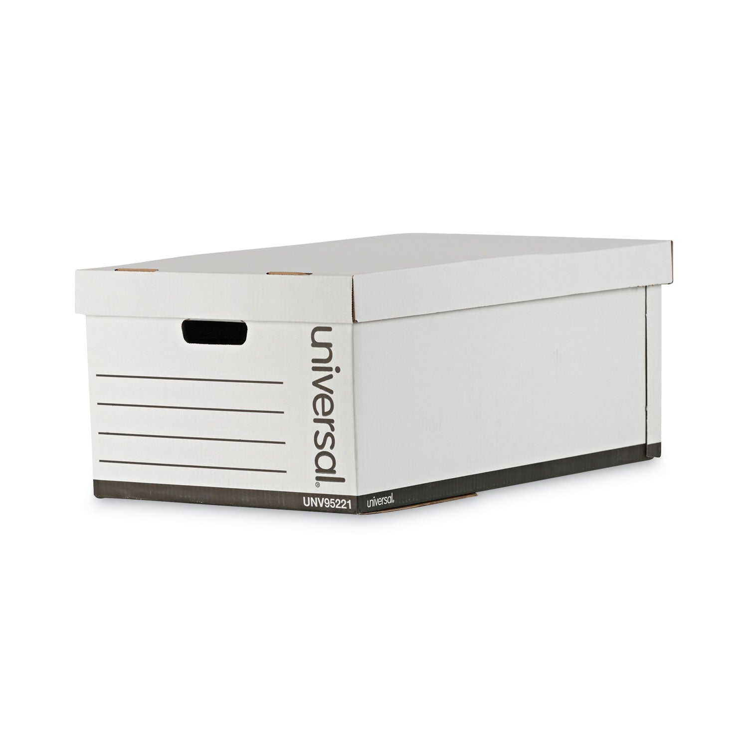 Medium-Duty Easy Assembly Storage Box, Legal Files, White, 12/Carton -
