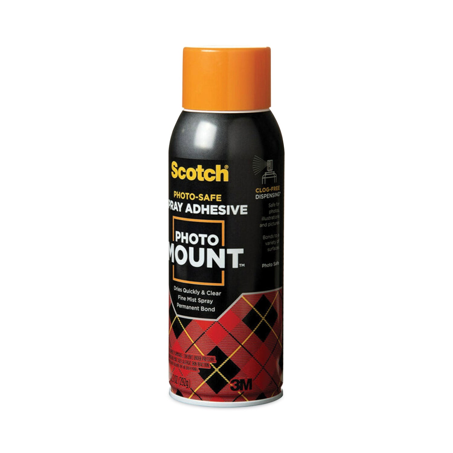 Photo Mount Spray Adhesive, 10.25 oz, Dries Clear -