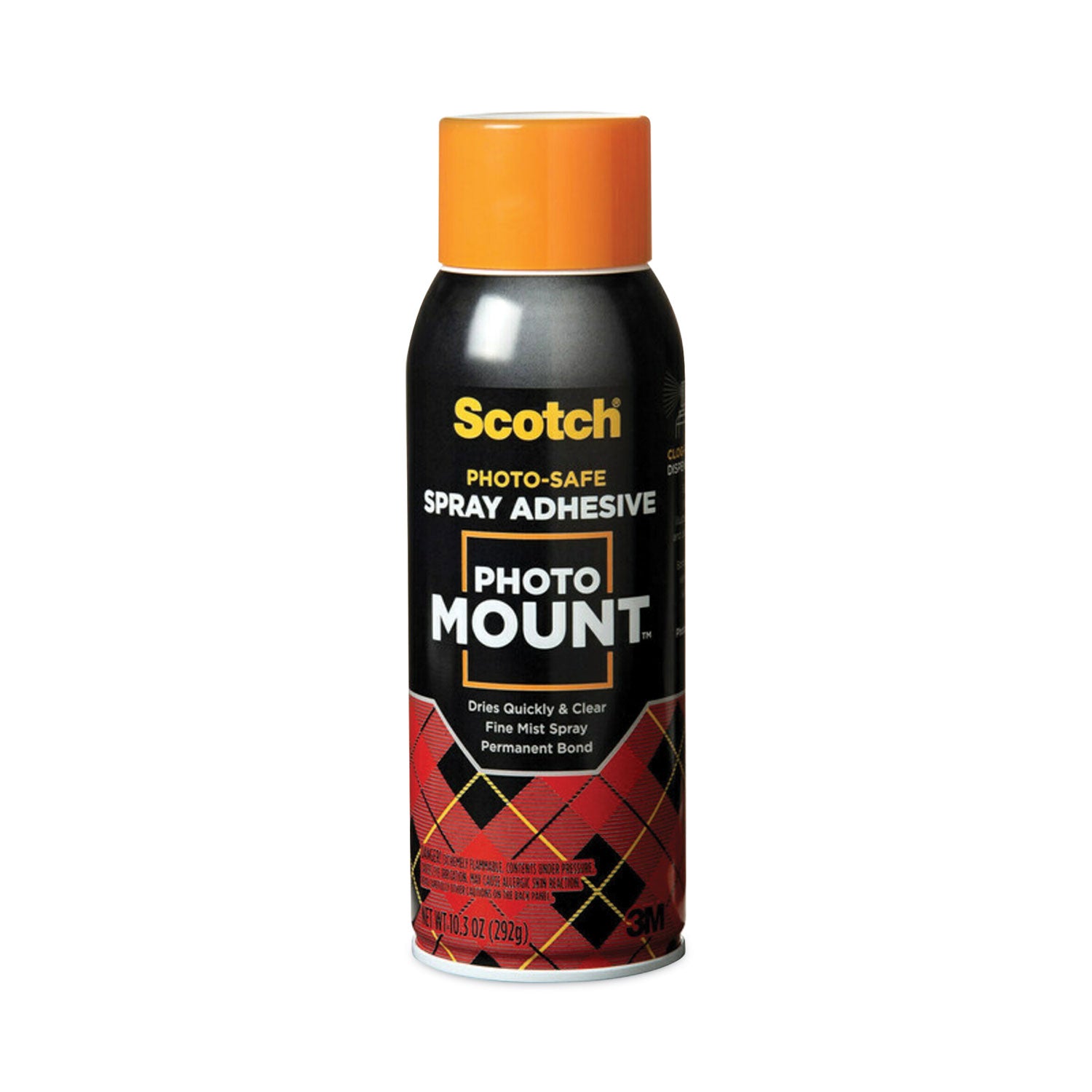 Photo Mount Spray Adhesive, 10.25 oz, Dries Clear -