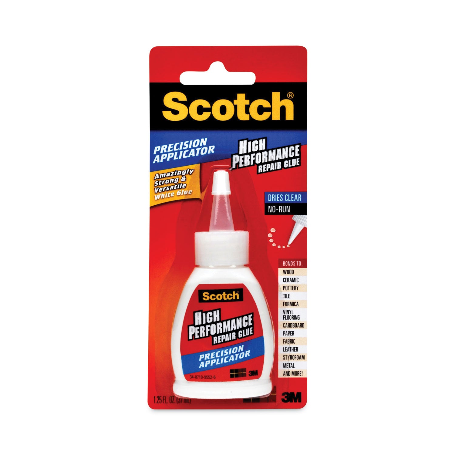 Maximum Strength All-Purpose High-Performance Repair Glue, 1.25 oz, Dries Clear -