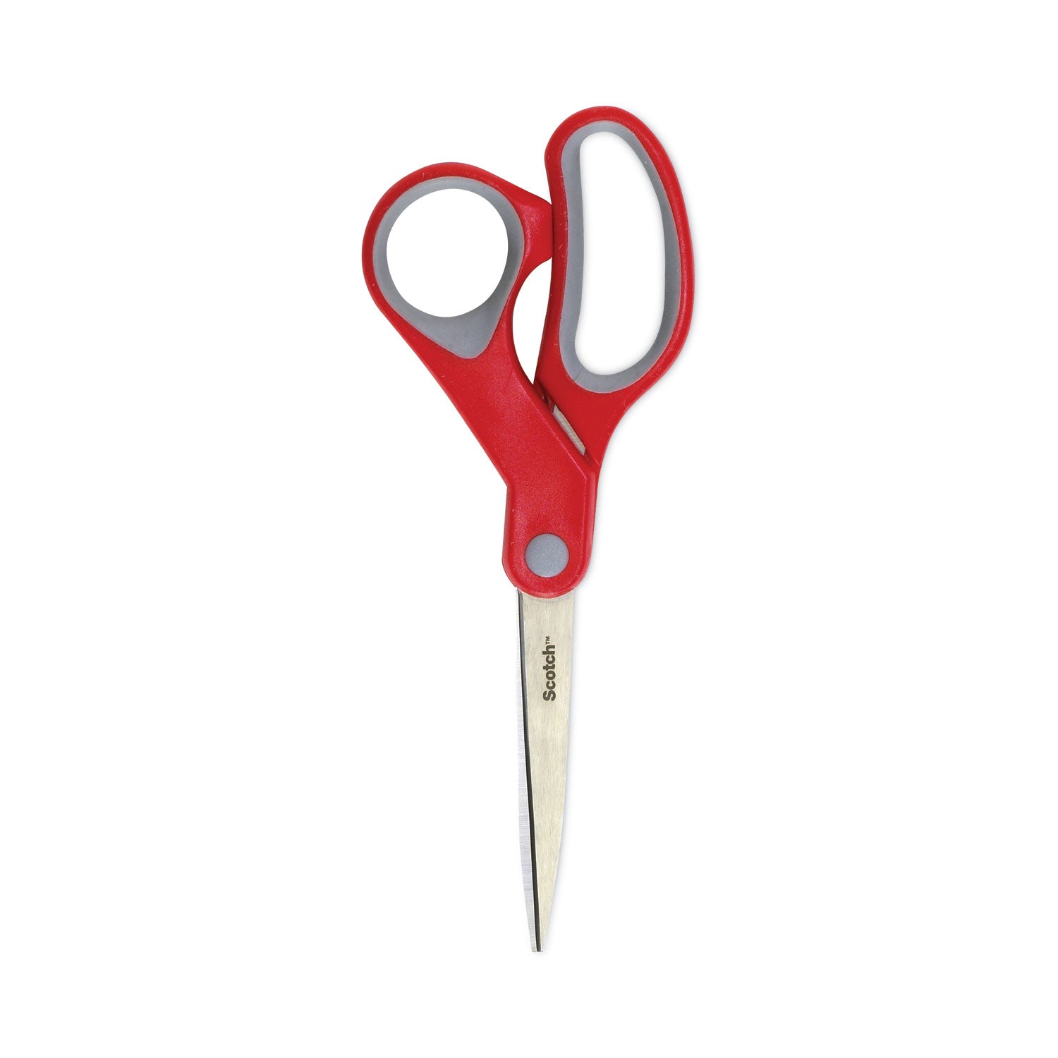 Multi-Purpose Scissors, 8" Long, 3.38" Cut Length, Gray/Red Straight Handle -