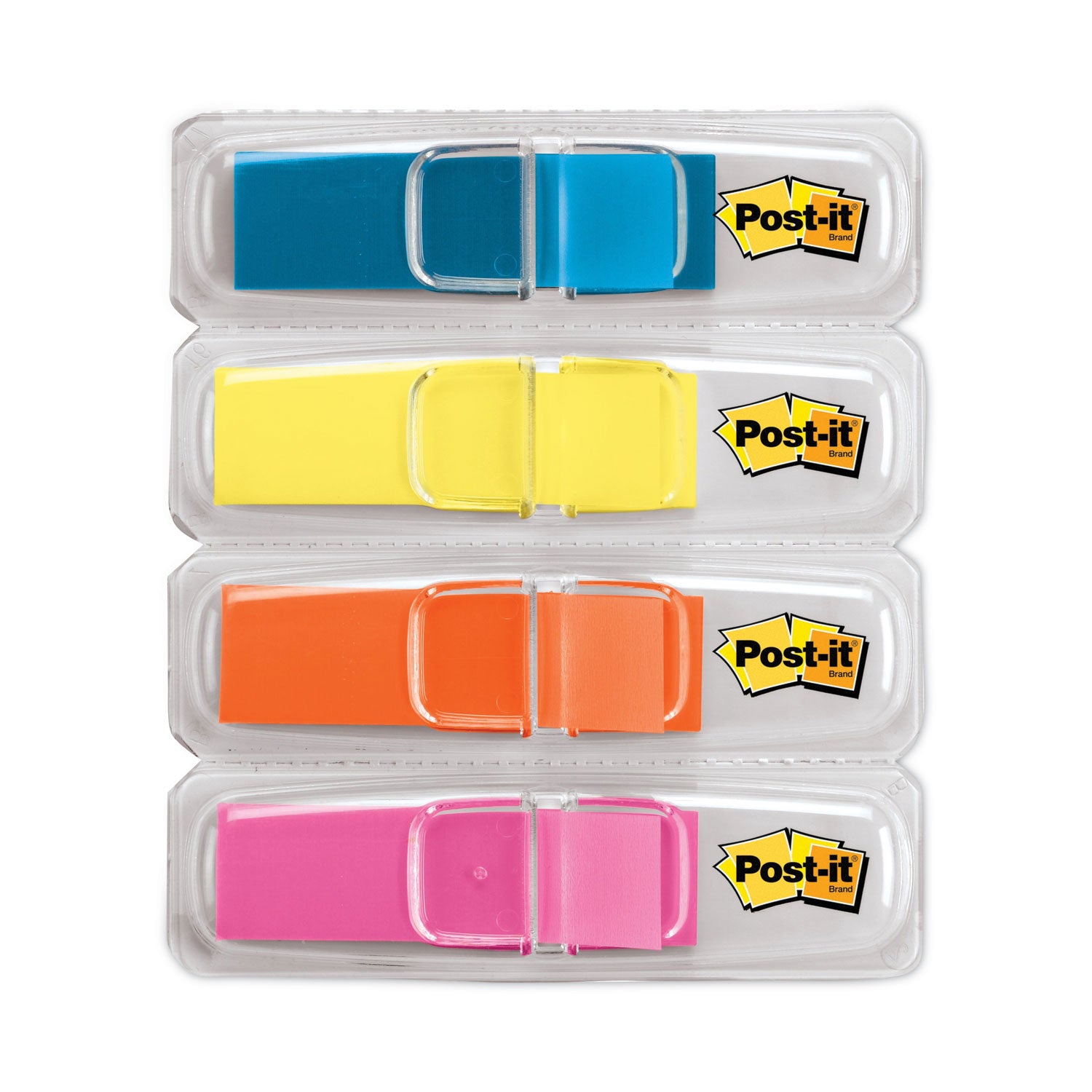 Highlighting Page Flags, 4 Bright Colors, 0.5 x 1.75, 35/Color, 4 Dispensers/Pack -