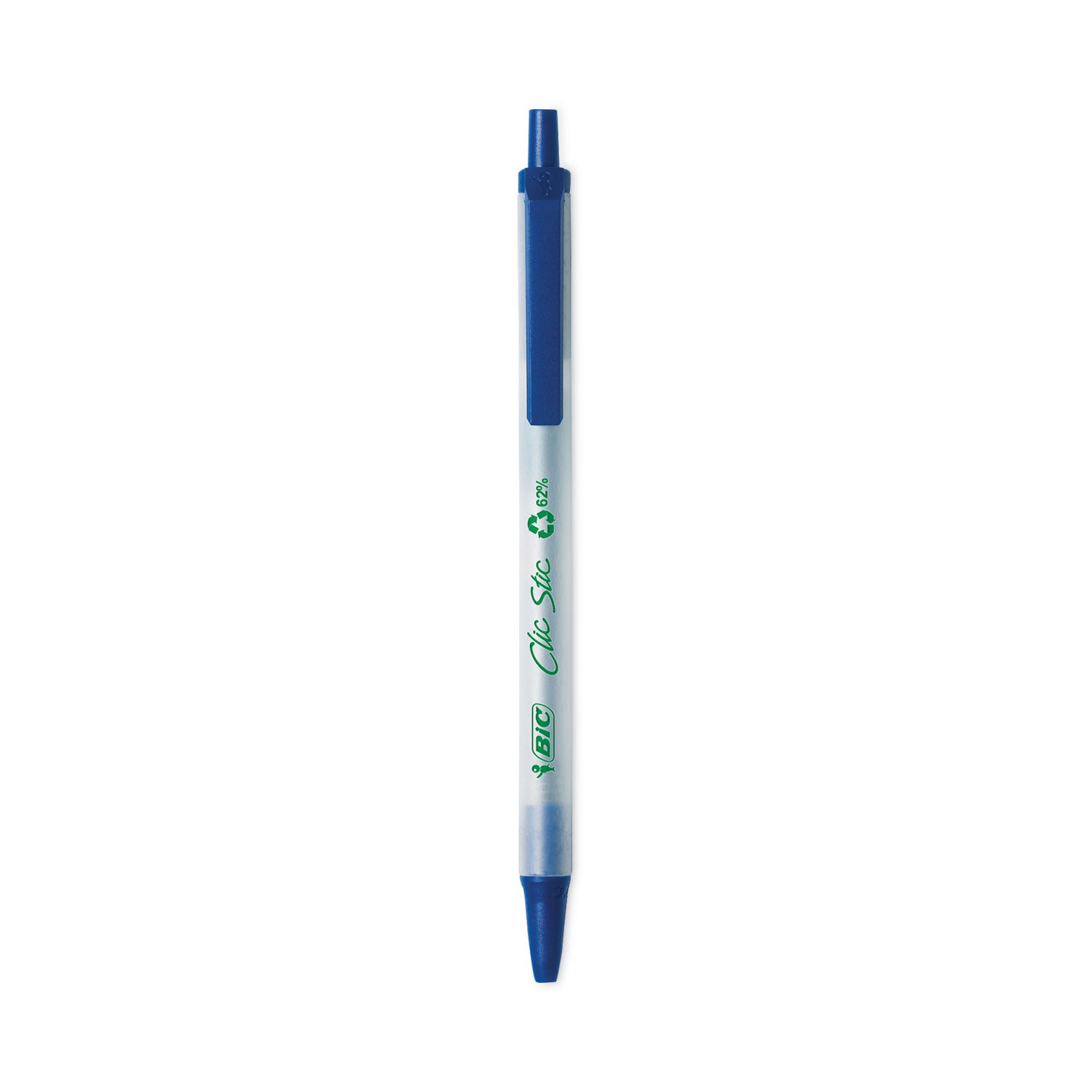 revolution-clic-stic-ballpoint-pen-retractable-medium-1-mm-blue-ink-translucent-frost-blue-barrel-48-pack_biccsem48be - 1