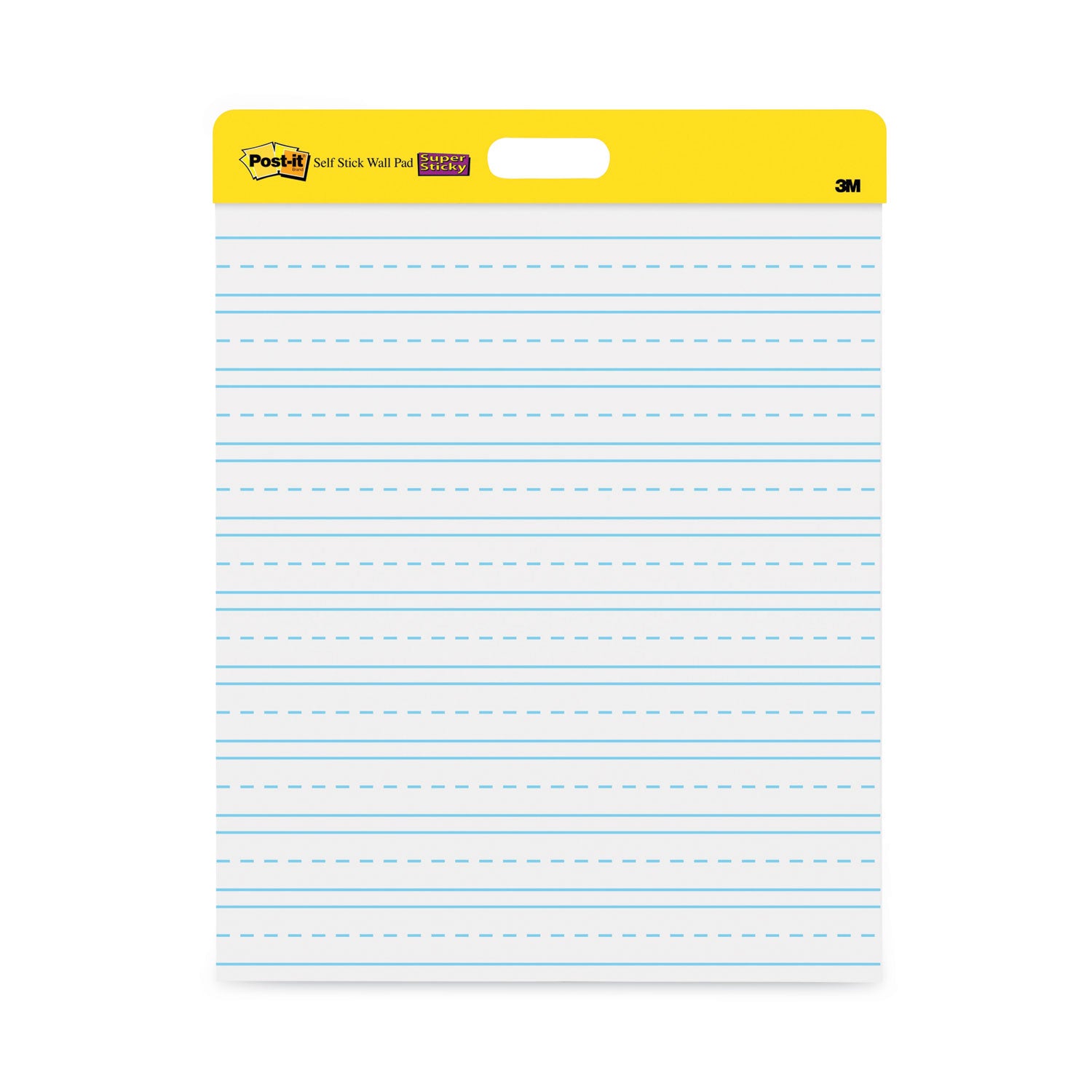 Self-Stick Wall Pad, Manuscript Format (Primary 3" Rule), 20 x 23, White, 20 Sheets, 2/Pack -