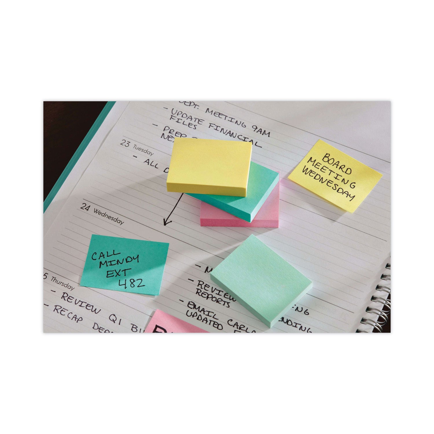Original Recycled Note Pads, 1.38" x 1.88", Sweet Sprinkles Collection Colors, 100 Sheets/Pad, 12 Pads/Pack -