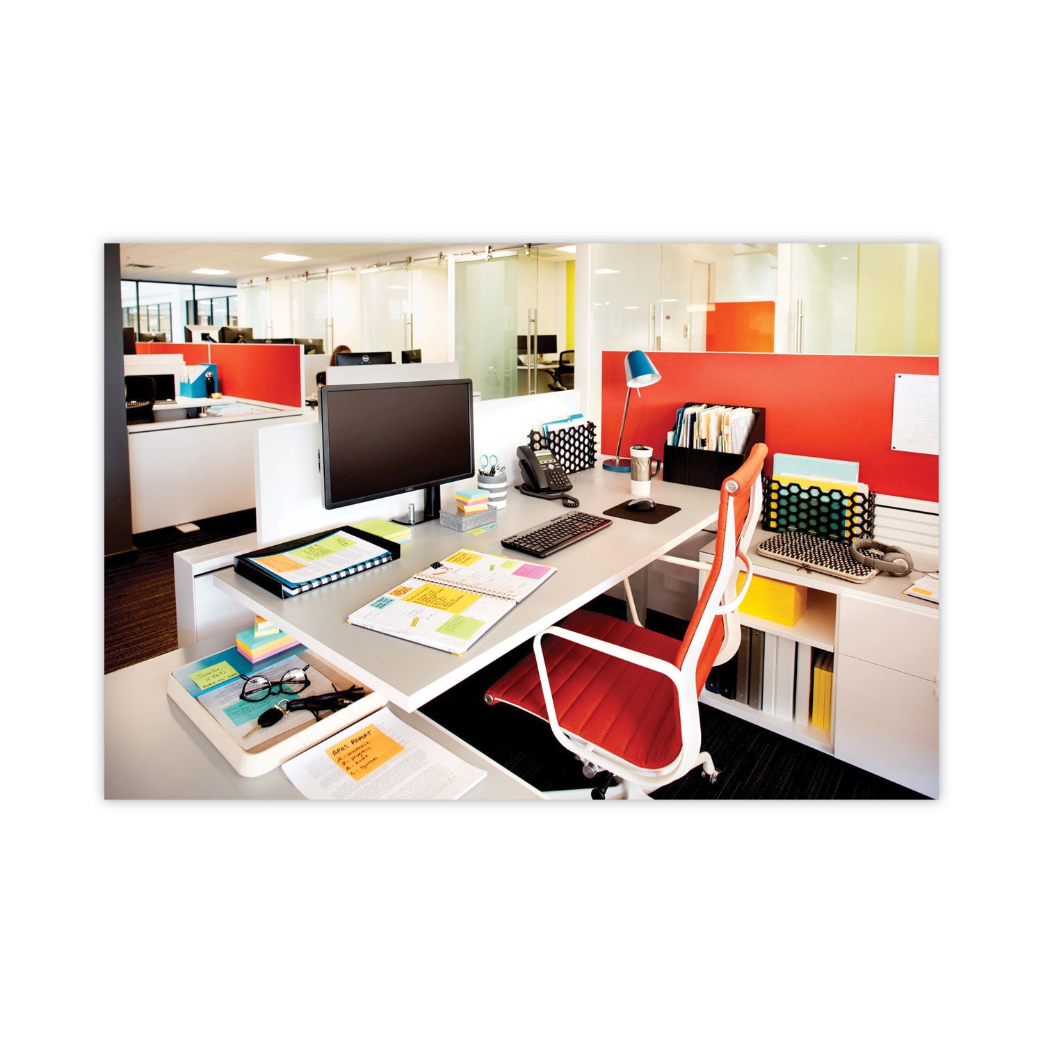 Original Pads in Floral Fantasy Collection Colors, Note Ruled, 4" x 6", 100 Sheets/Pad, 3 Pads/Pack -