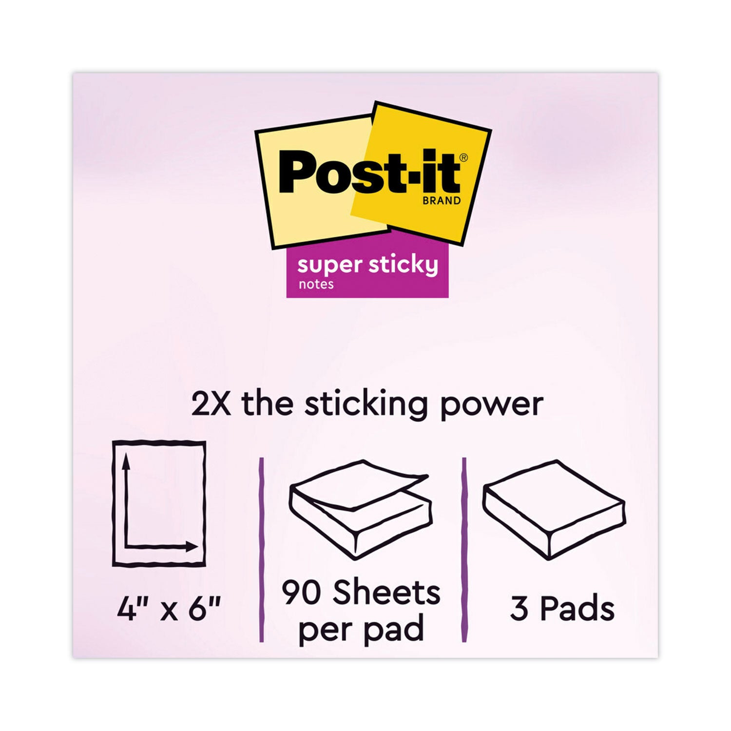 Recycled Notes in Wanderlust Pastels Collection Colors, Note Ruled, 4" x 6", 90 Sheets/Pad, 3 Pads/Pack -
