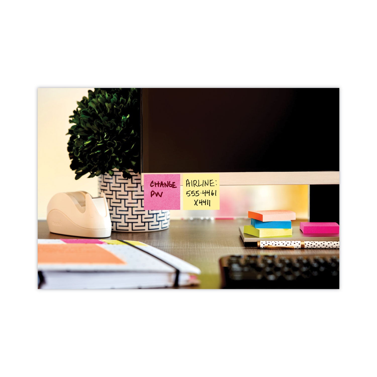 Pads in Canary Yellow, 1.88" x 1.88", 90 Sheets/Pad, 10 Pads/Pack -