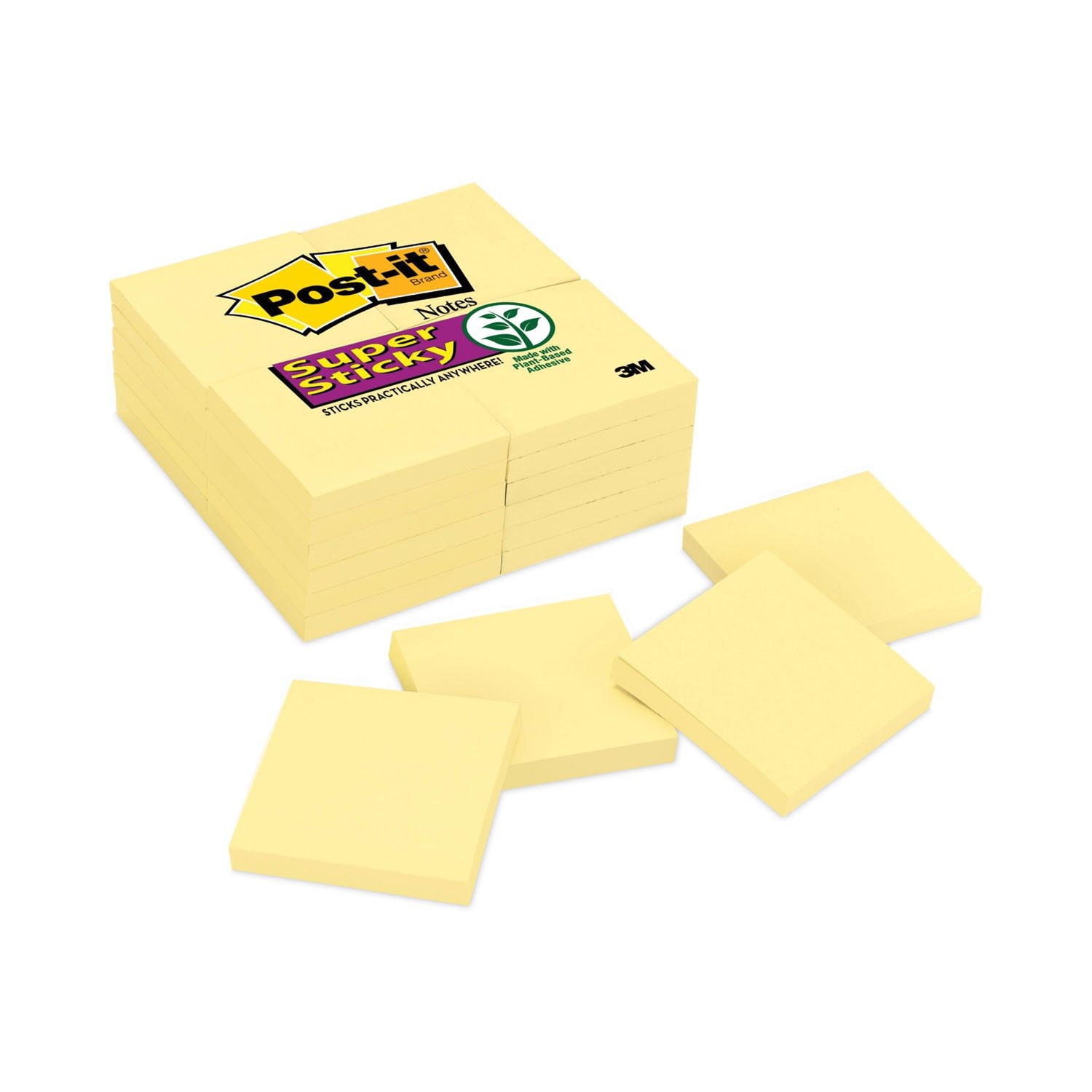 Pads in Canary Yellow, Value Pack, 3" x 3", 90 Sheets/Pad, 24 Pads/Pack -