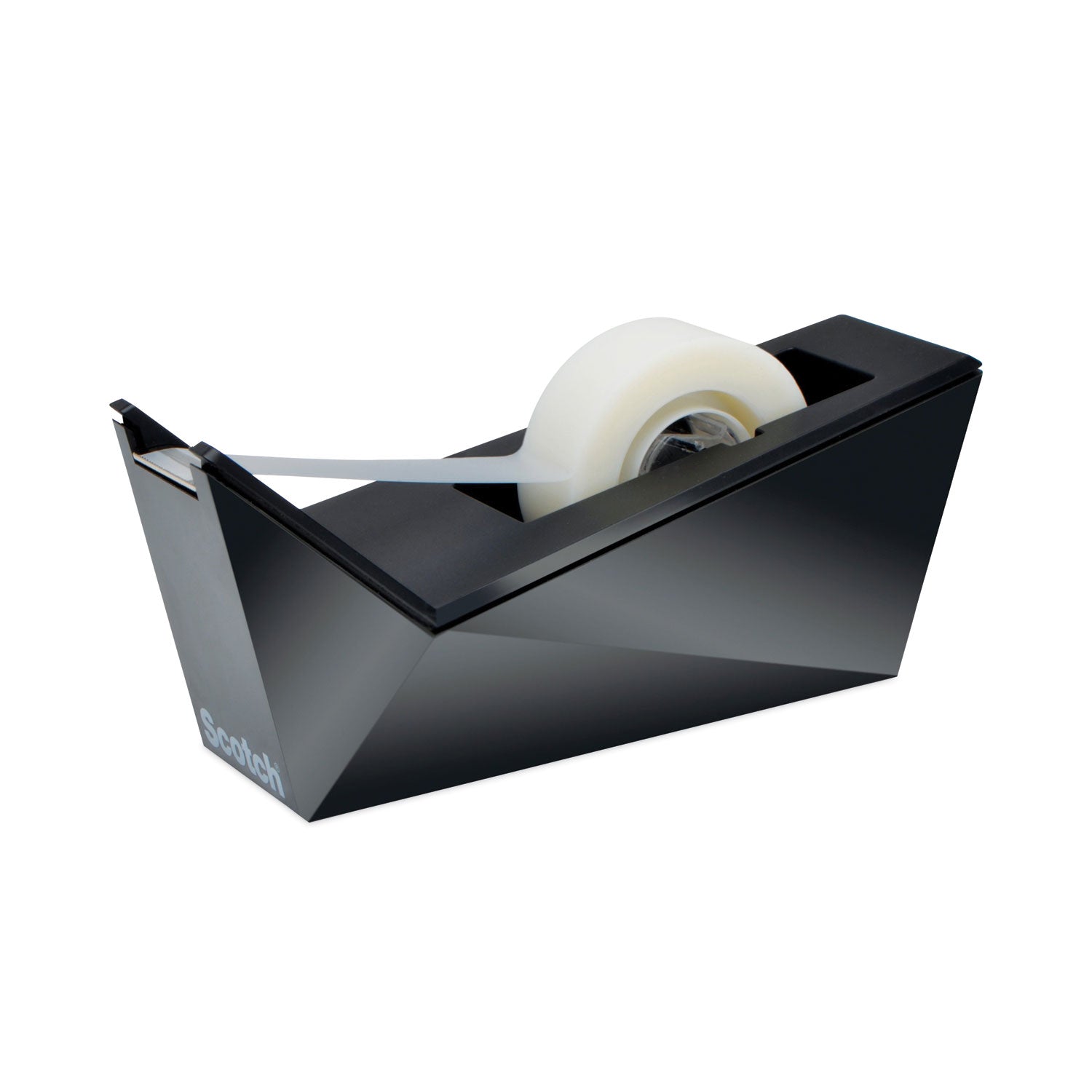 facet-design-one-handed-dispenser-with-one-roll-of-tape-1-core-plastic-black_mmmc17mb0 - 2