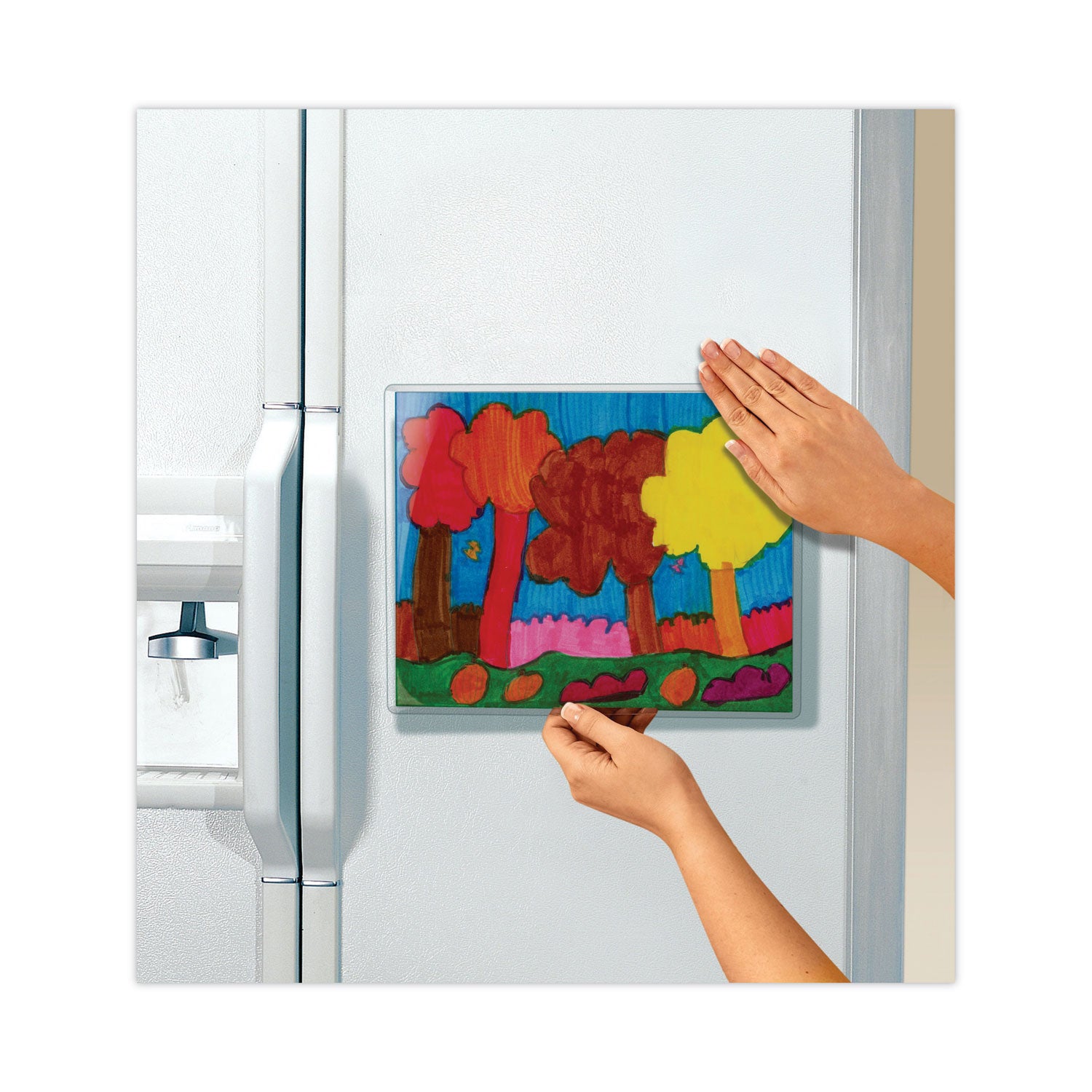 Display Pocket, Removable Interlocking Fasteners, Plastic, 8.5 x 11, Clear -