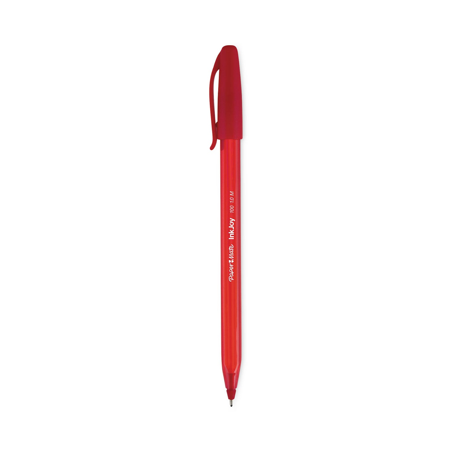 inkjoy-100-ballpoint-pen-stick-medium-1-mm-red-ink-translucent-red-barrel-dozen_pap1951255 - 1