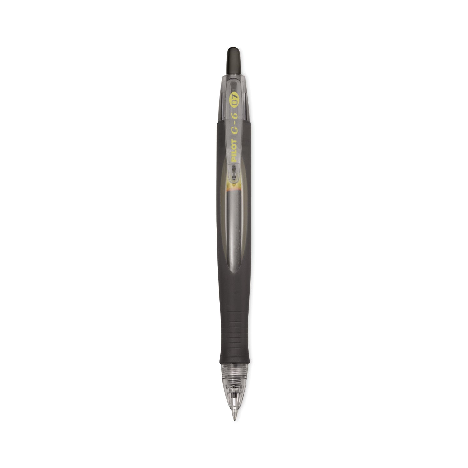 G6 Gel Pen, Retractable, Fine 0.7 mm, Black Ink, Black Barrel -