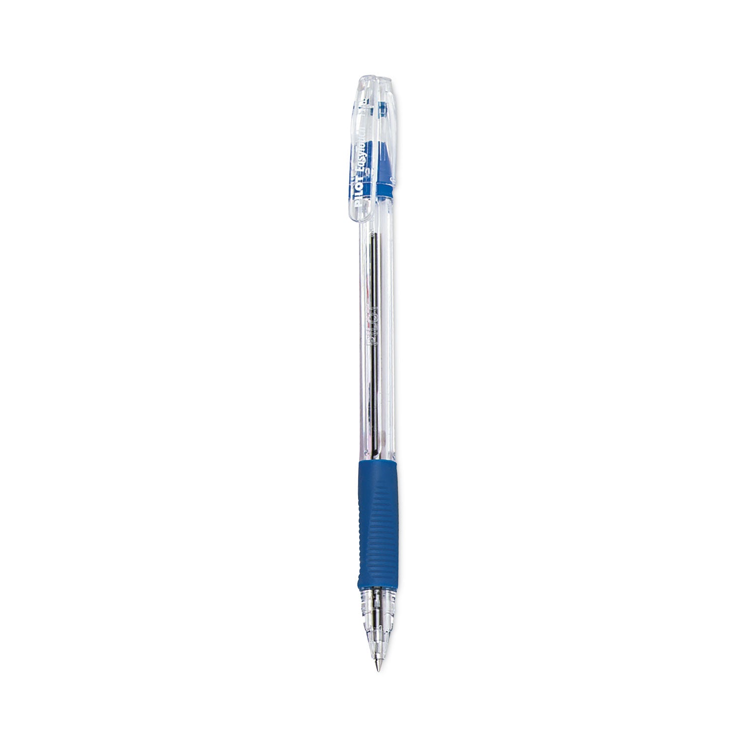 EasyTouch Ballpoint Pen, Stick, Fine 0.7 mm, Blue Ink, Clear/Blue Barrel, Dozen -