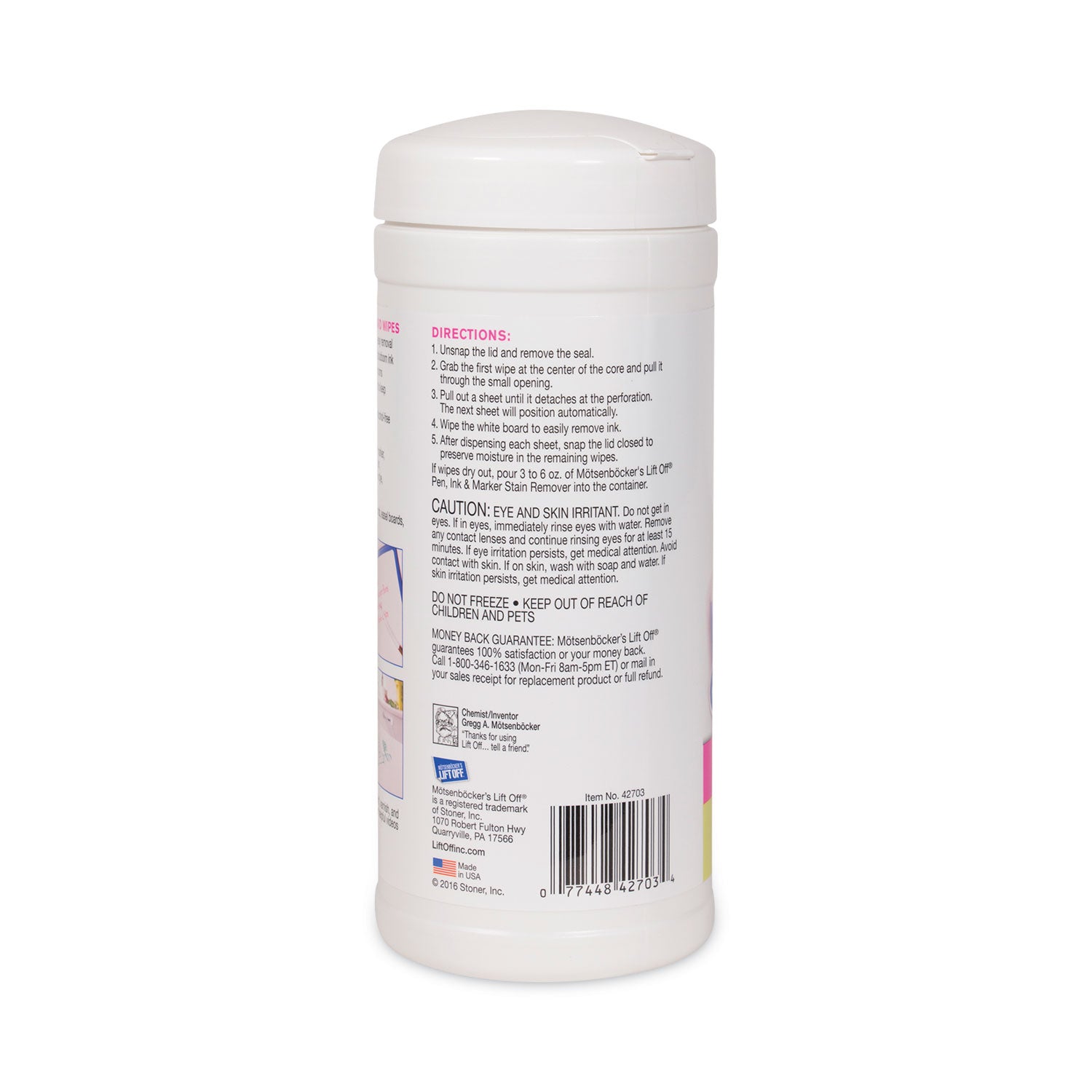Dry Erase Cleaner Wipes, 7 x 12, 40/Canister -