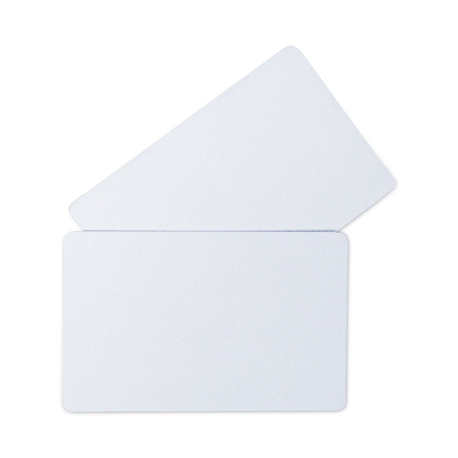PVC ID Badge Card, 3.38 x 2.13, White, 100/Pack -